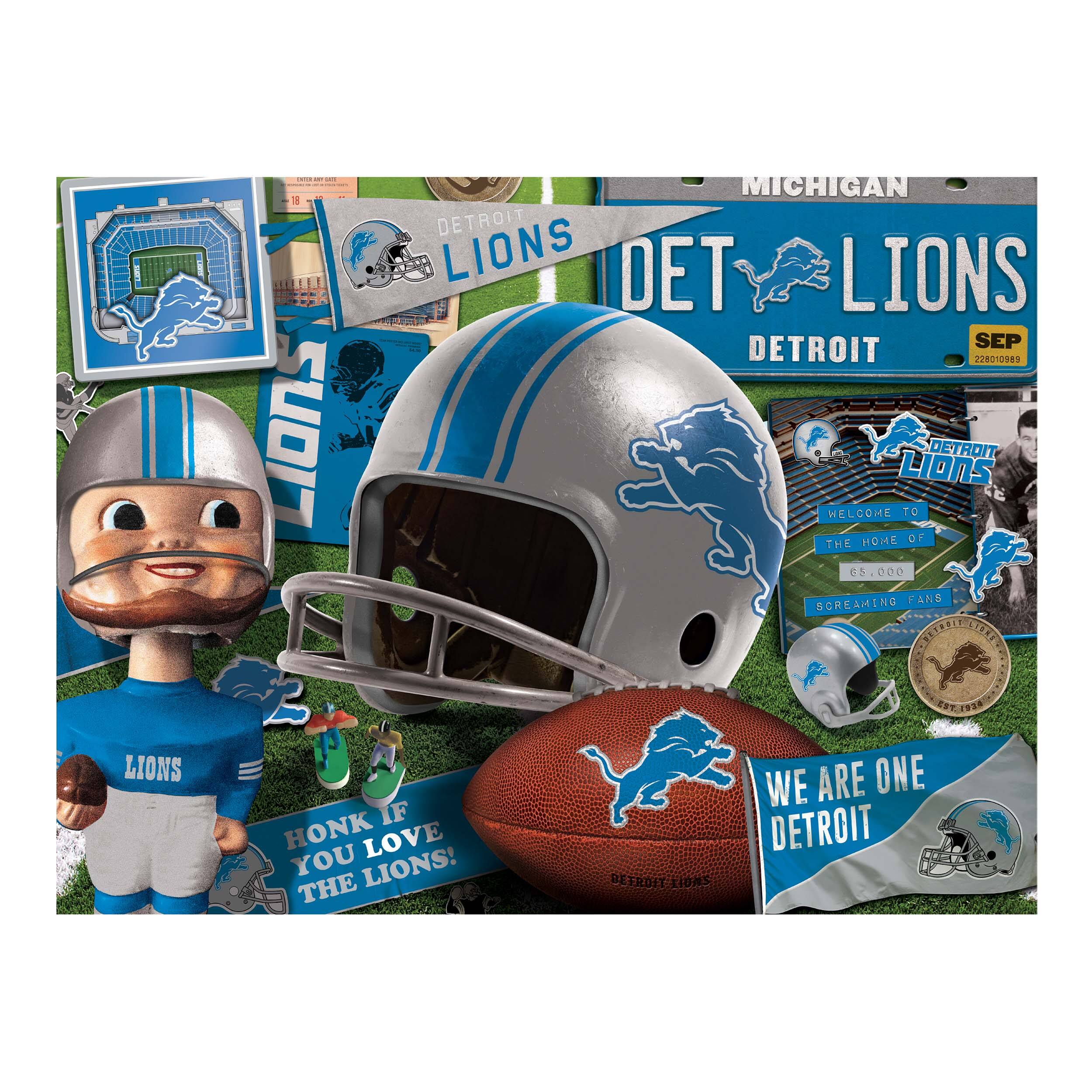 Detroit Lions NFL Football Vintage popular Bobblehead -Good Condition for Age (Rare)