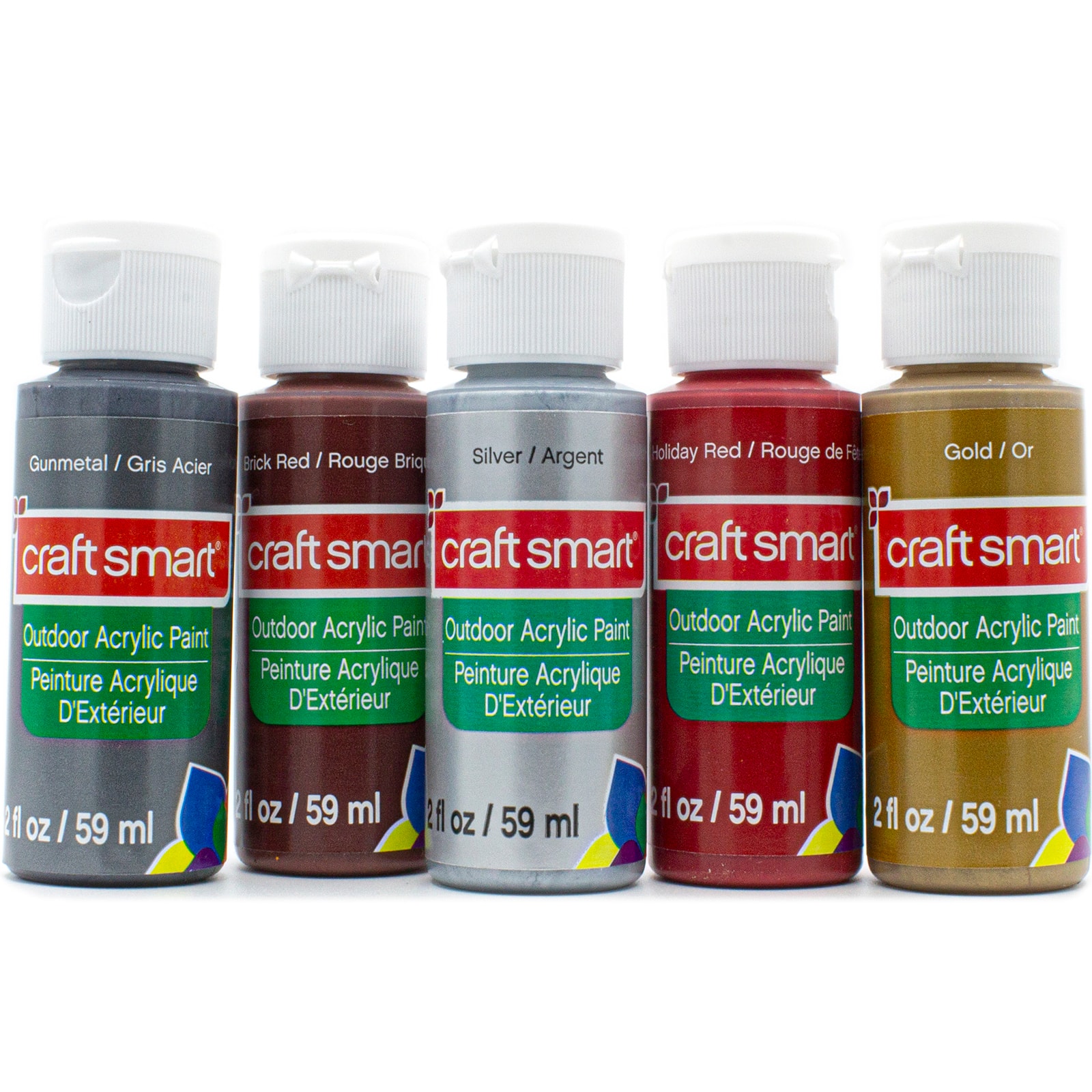 12 Pack: Metallic Outdoor Acrylic Paint by Craft Smart®, 2oz.
