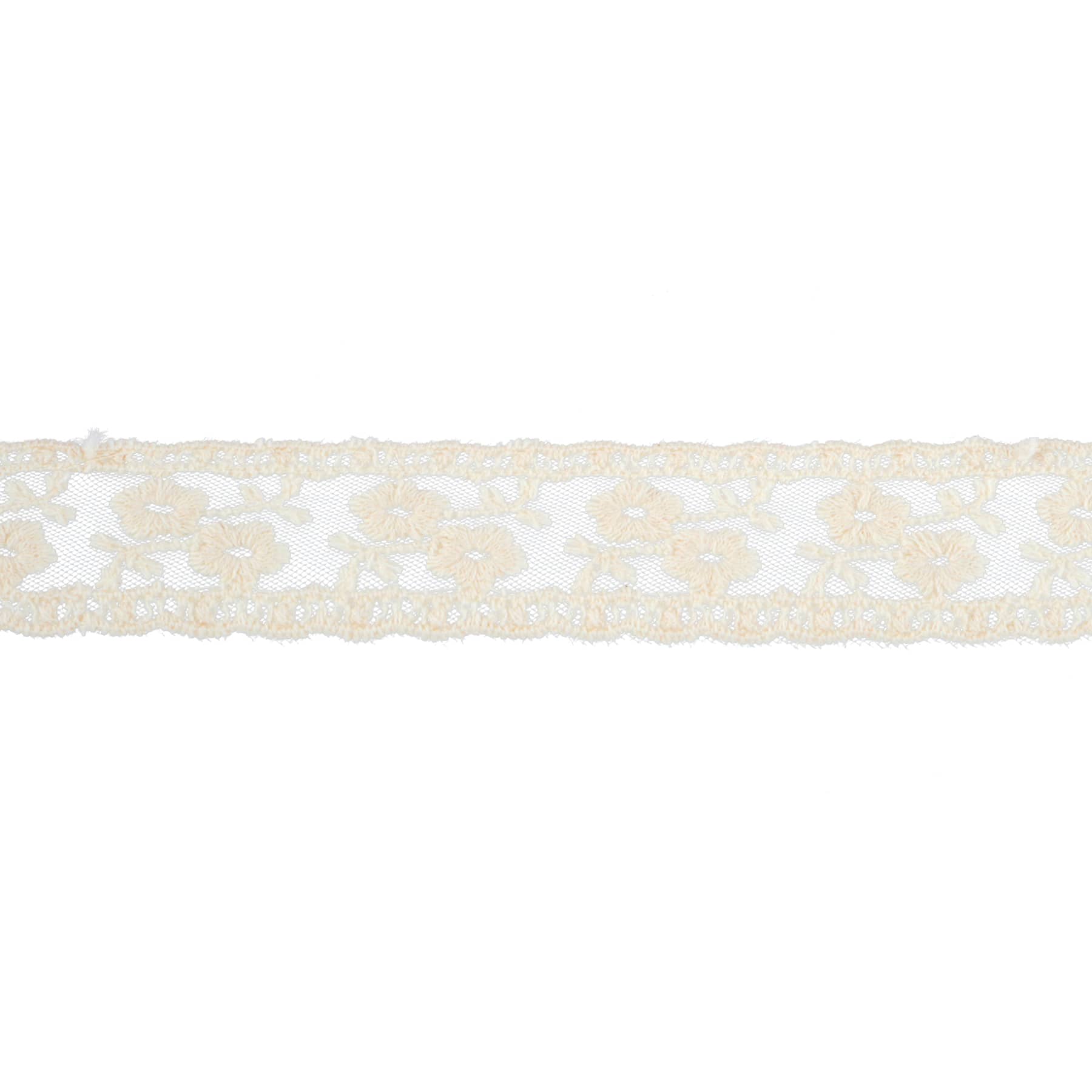 1.2&#x22; Ivory Embroidered Lace Trim by Celebrate It&#xAE;