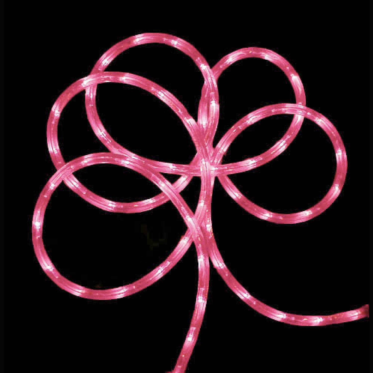 24ft. Pink Commercial Grade LED Outdoor Christmas Rope Lights