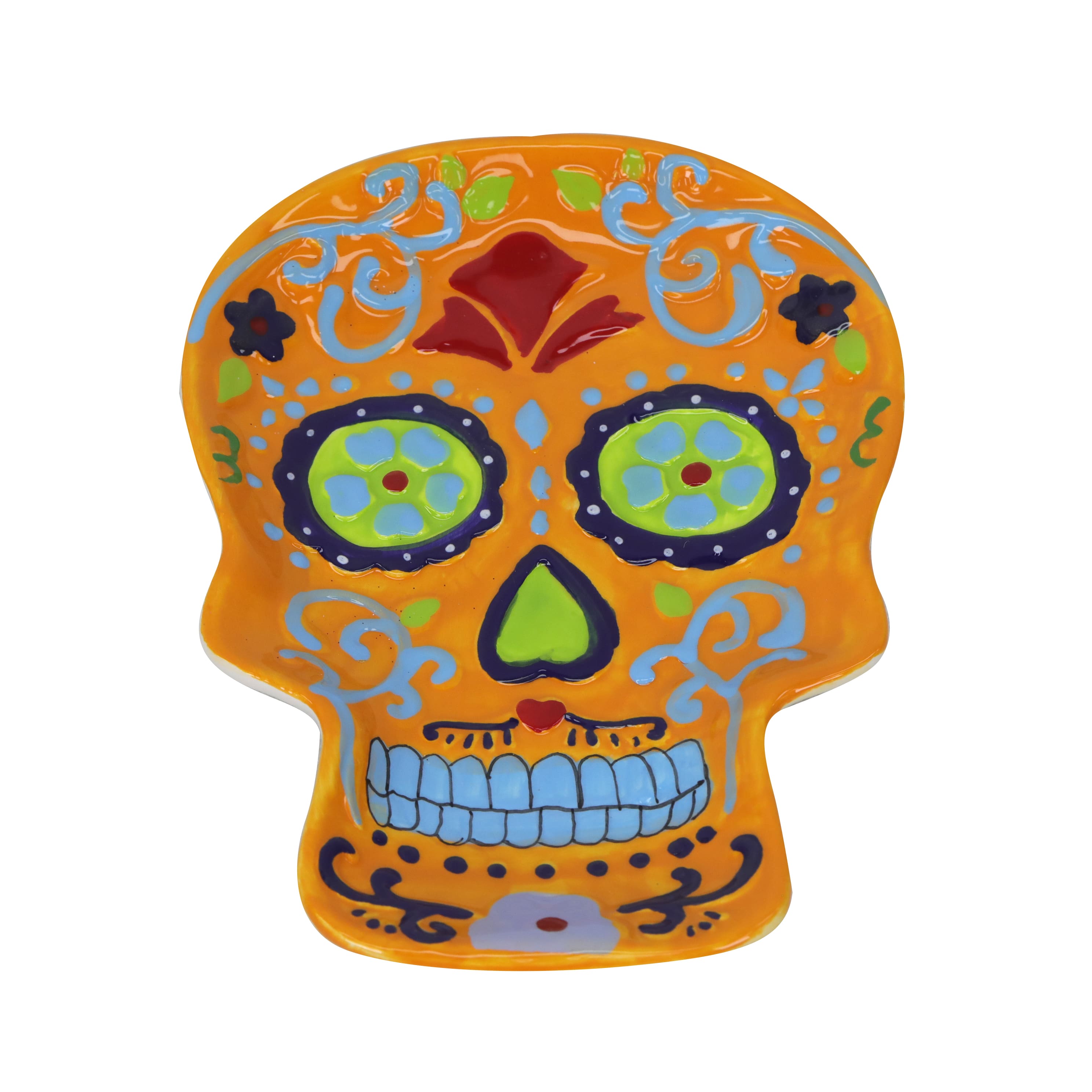 Assorted 8&#x22; Day of the Dead Sugar Skull Ceramic Trinket Dish, 1pc. by Ashland&#xAE;
