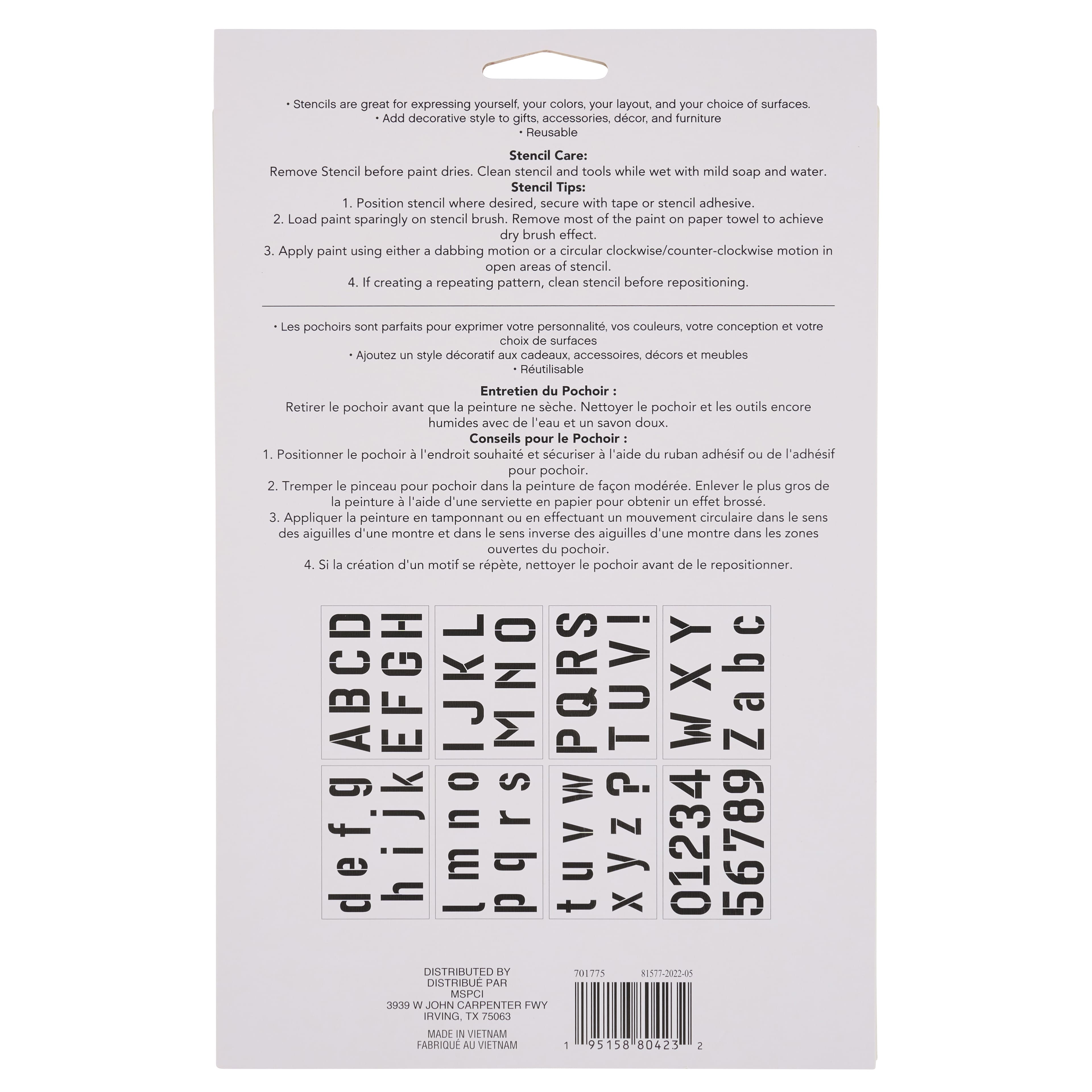 Alphabet Bold Sans Serif Stencils, 7&#x22; x 10&#x22; by Craft Smart&#xAE;