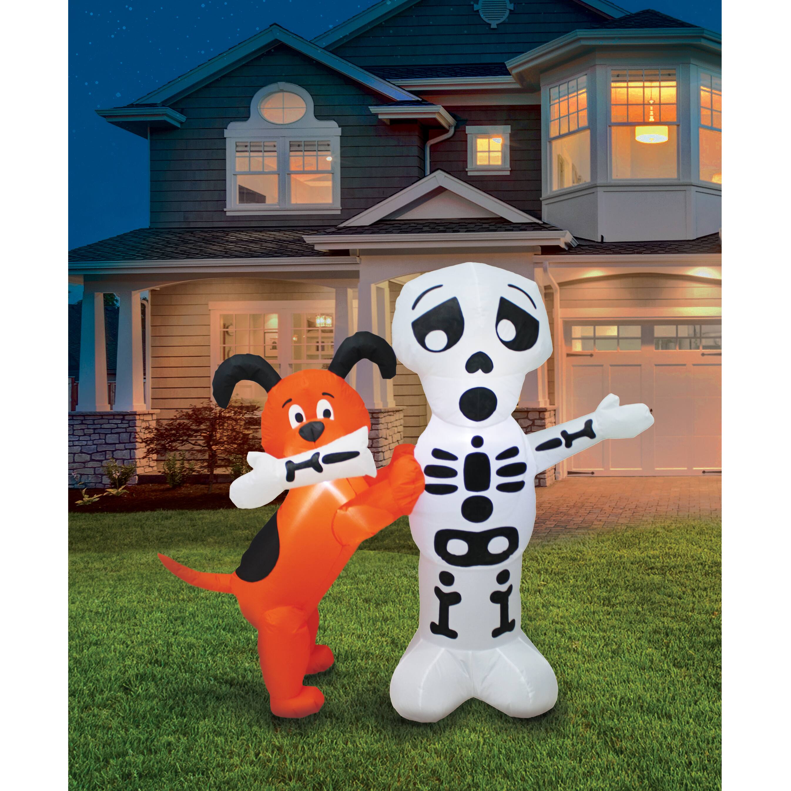 4ft. Inflatable Skeleton &#x26; Dog