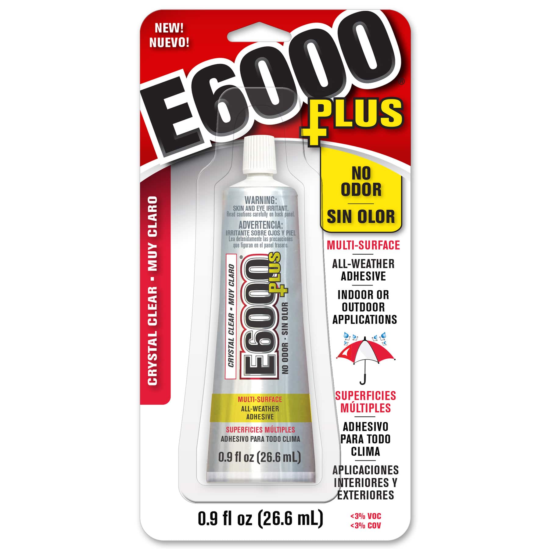 E6000+Plus Multipurpose Adhesive EU Compliant 26.6ml Clear