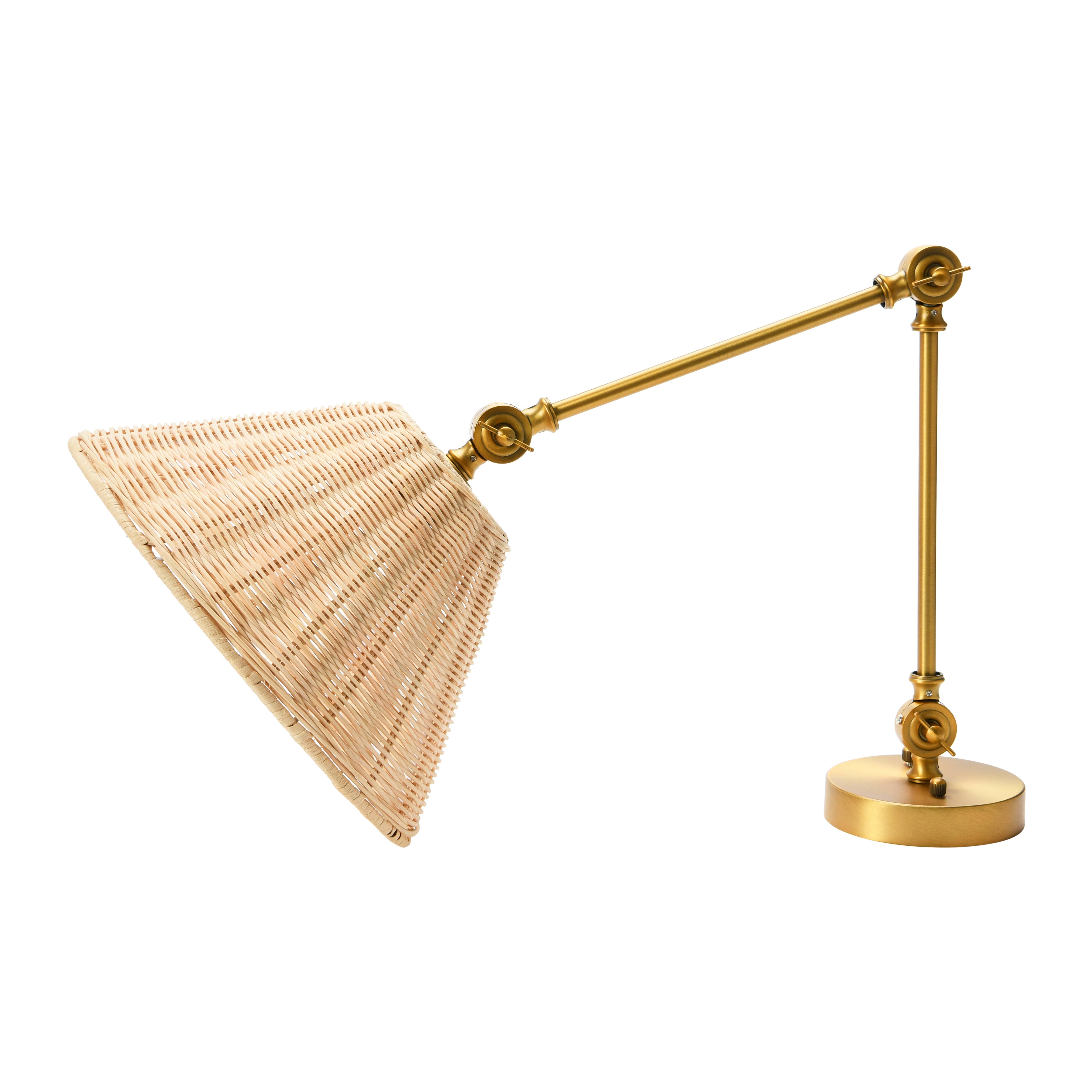 Hello Honey® 29" Antique Metal Brass Finish Coastal Adjustable Wall Sconce