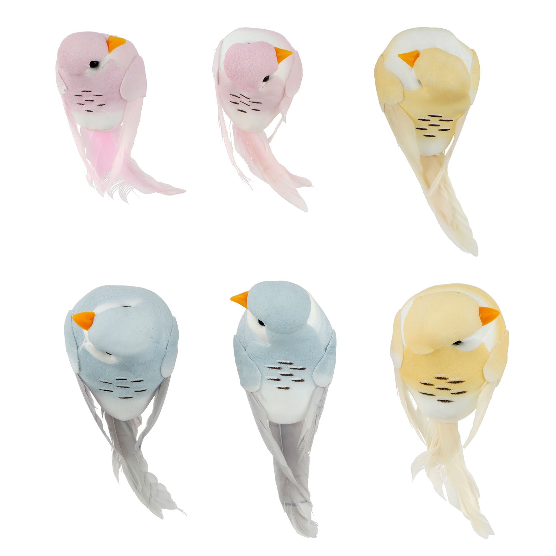 Yellow, Pink &#x26; Blue Bird, 6ct. by Ashland&#xAE;