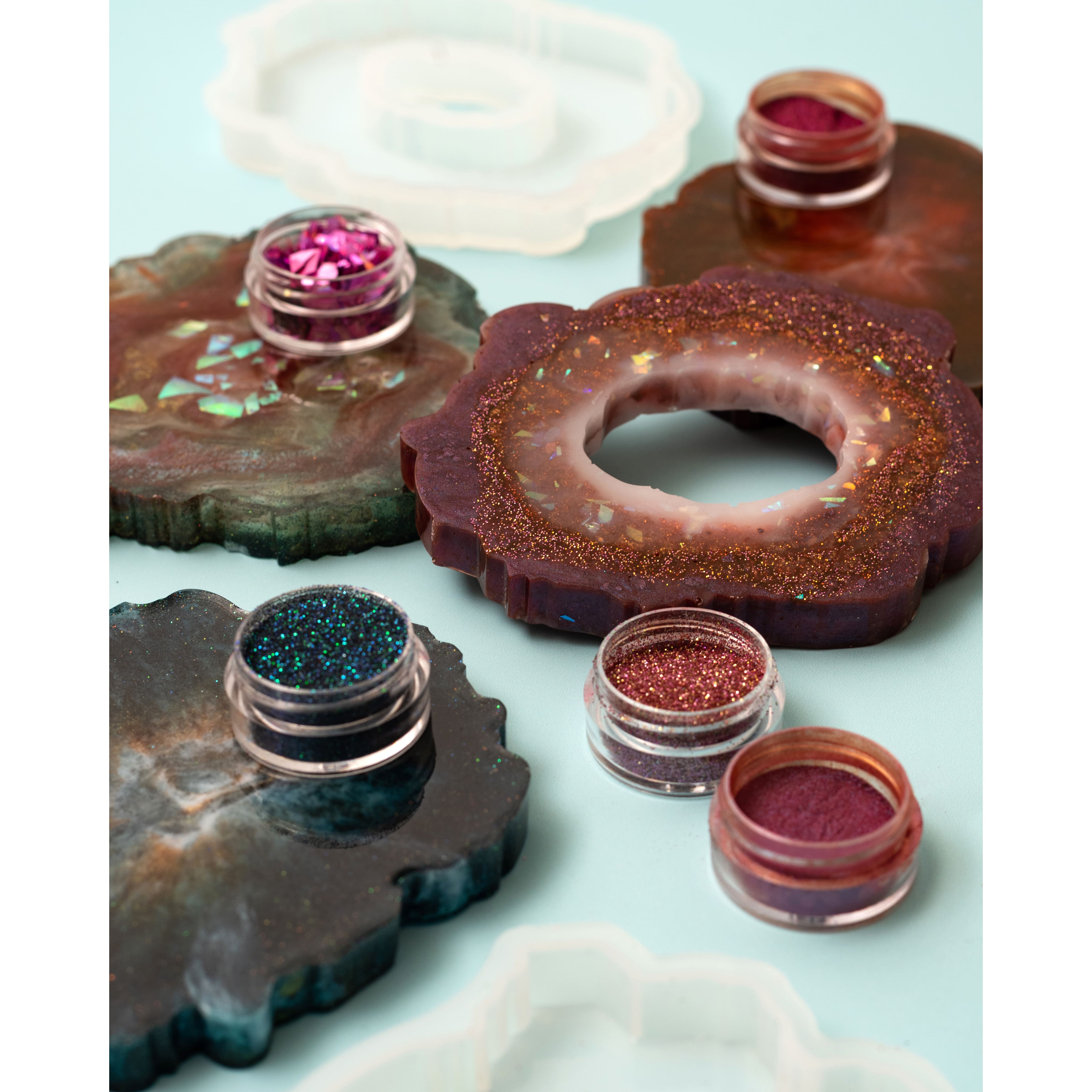 6 Packs: 3 ct. (18 total) Resin Geode Coaster Mold Set by Craft Smart™