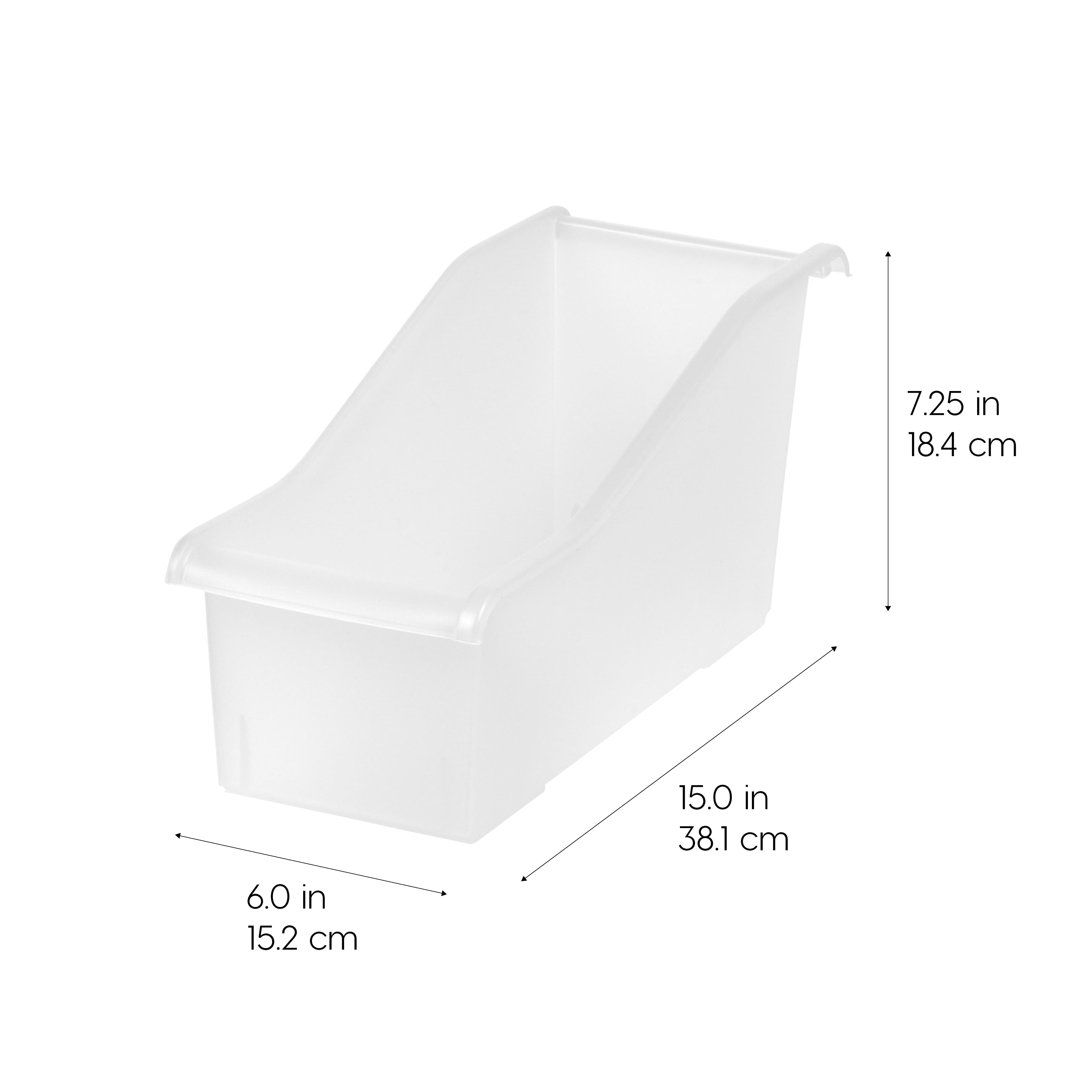 12 Pack: IRIS&#xAE; Clear Connecting Book Bin