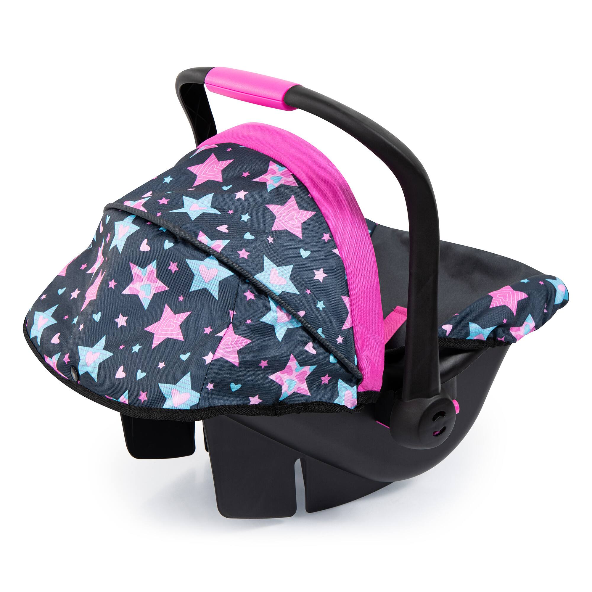 Bayer Design Turquoise & Pink Stars Baby Doll Car Seat