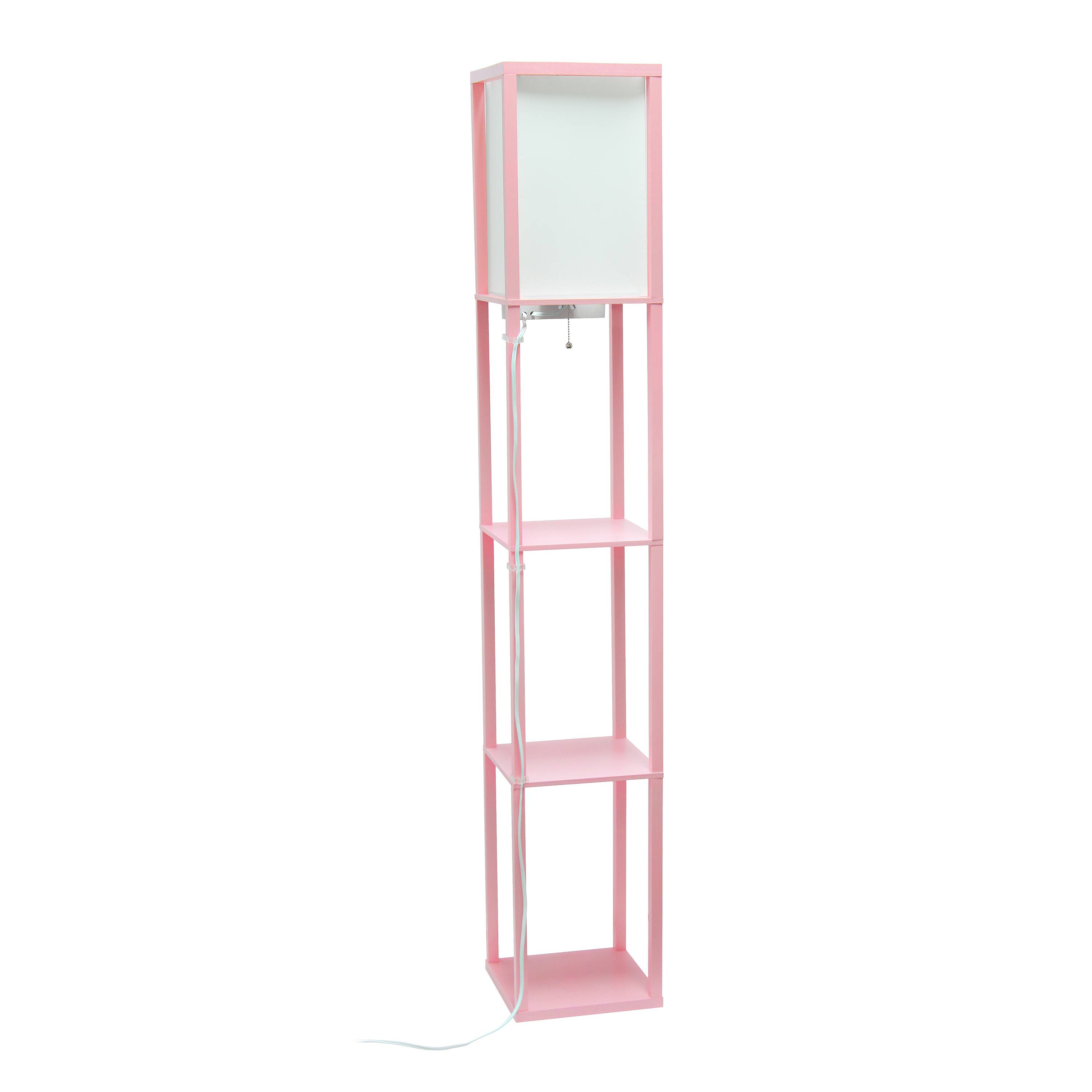 Simple Designs Floor Lamp with 2 USB Charging Ports/1 Outlet