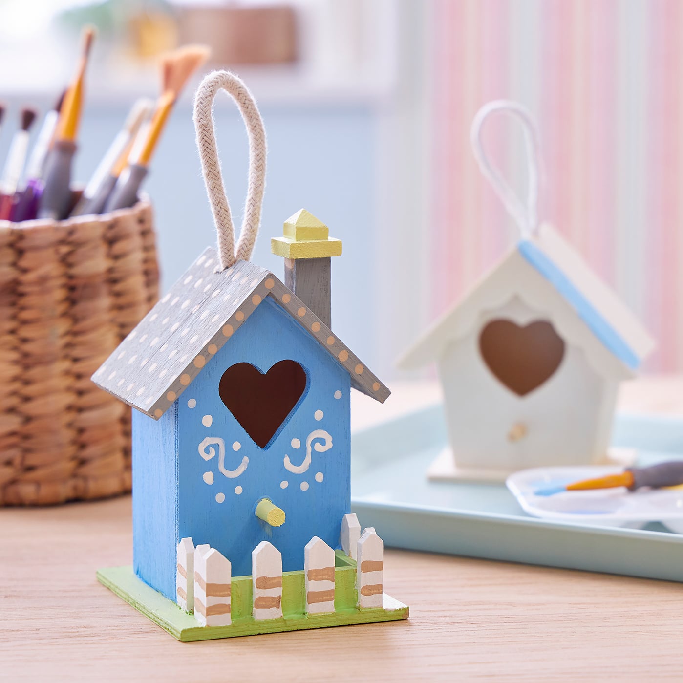 Painted Mini Heart Birdhouse Michaels