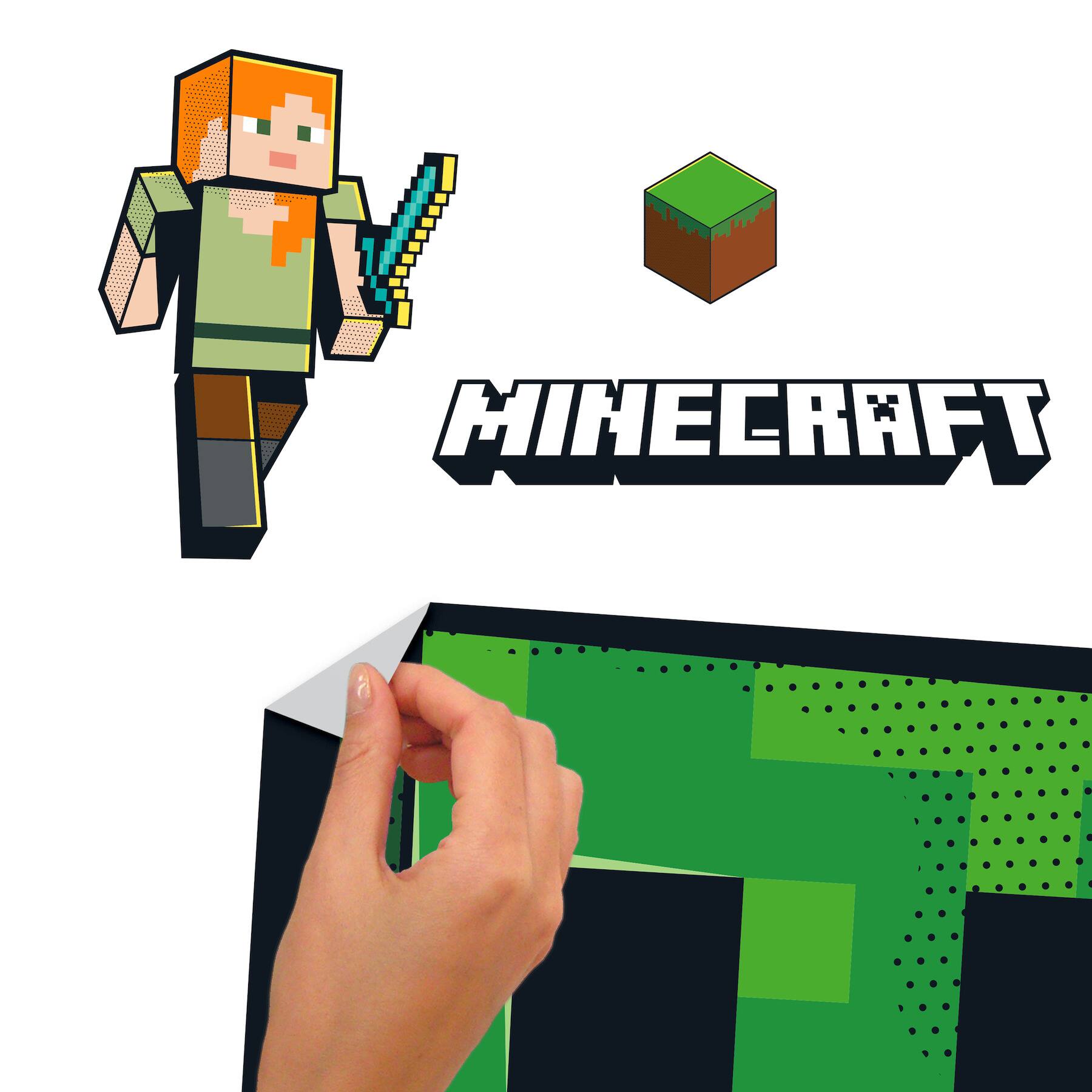RoomMates Minecraft Creeper Giant Peel &#x26; Stick Wall Decals