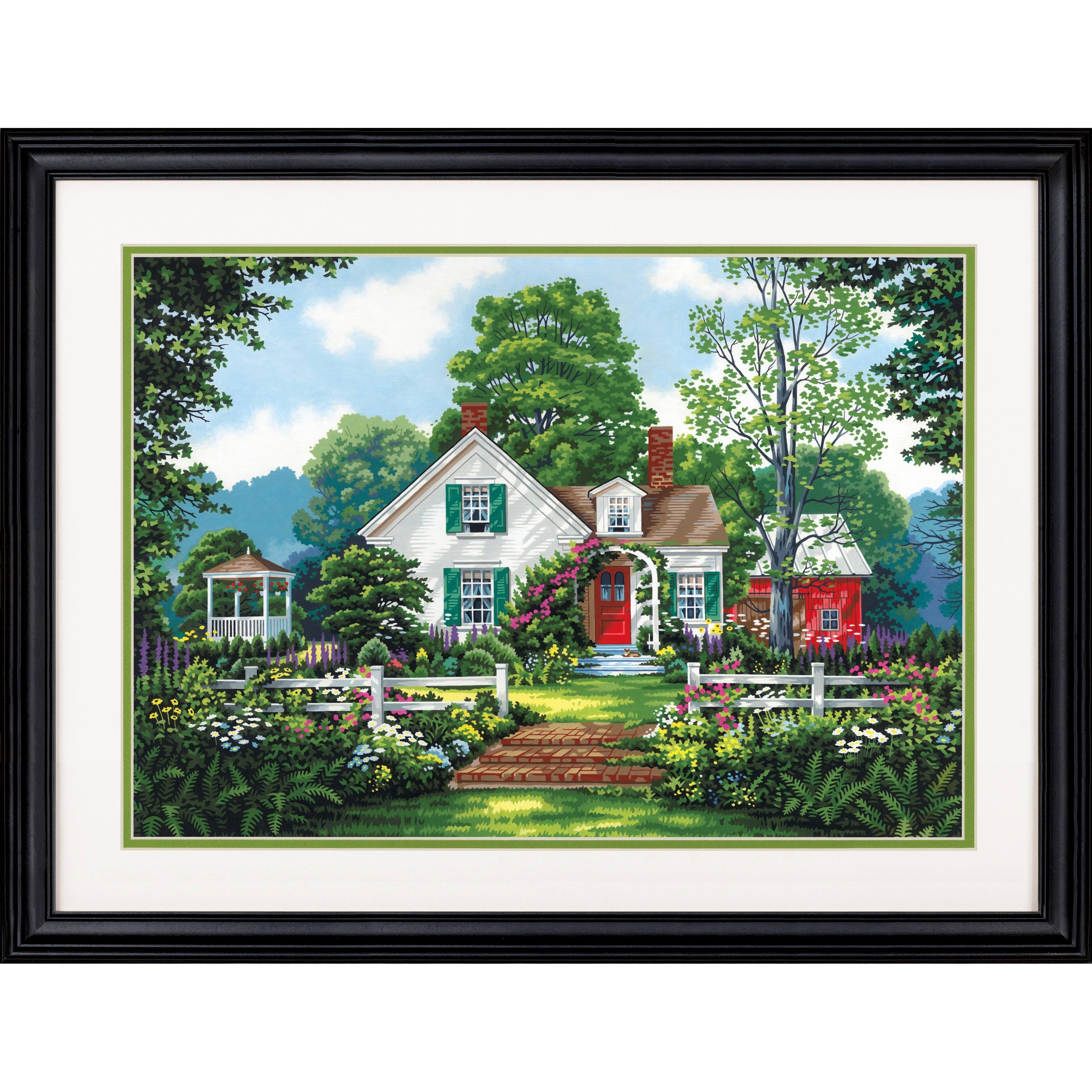 Dimensions® Paint Works Summer Cottage Paint By Number Kit Michaels