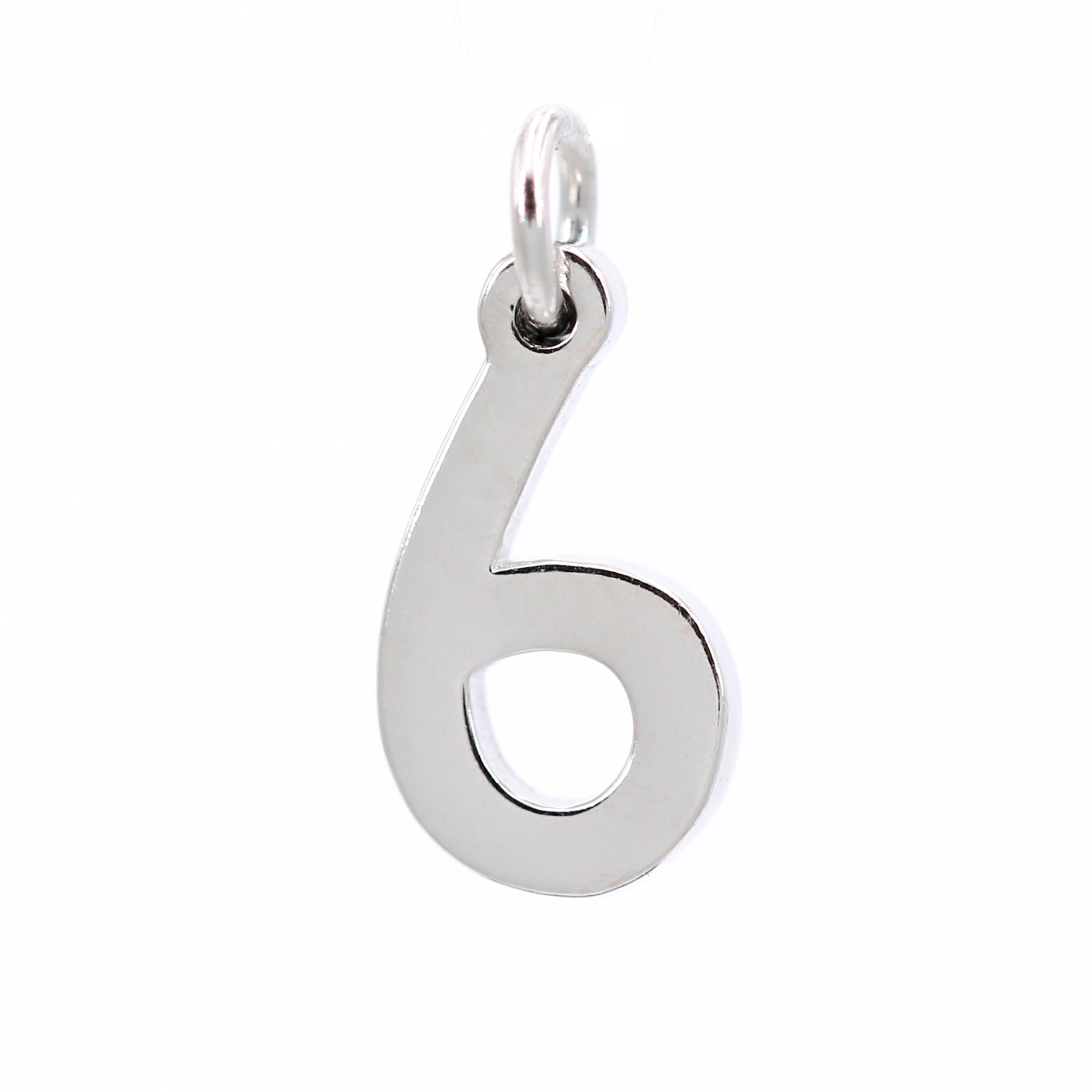 12 Pack: Sterling Silver Number Charm by Bead Landing™