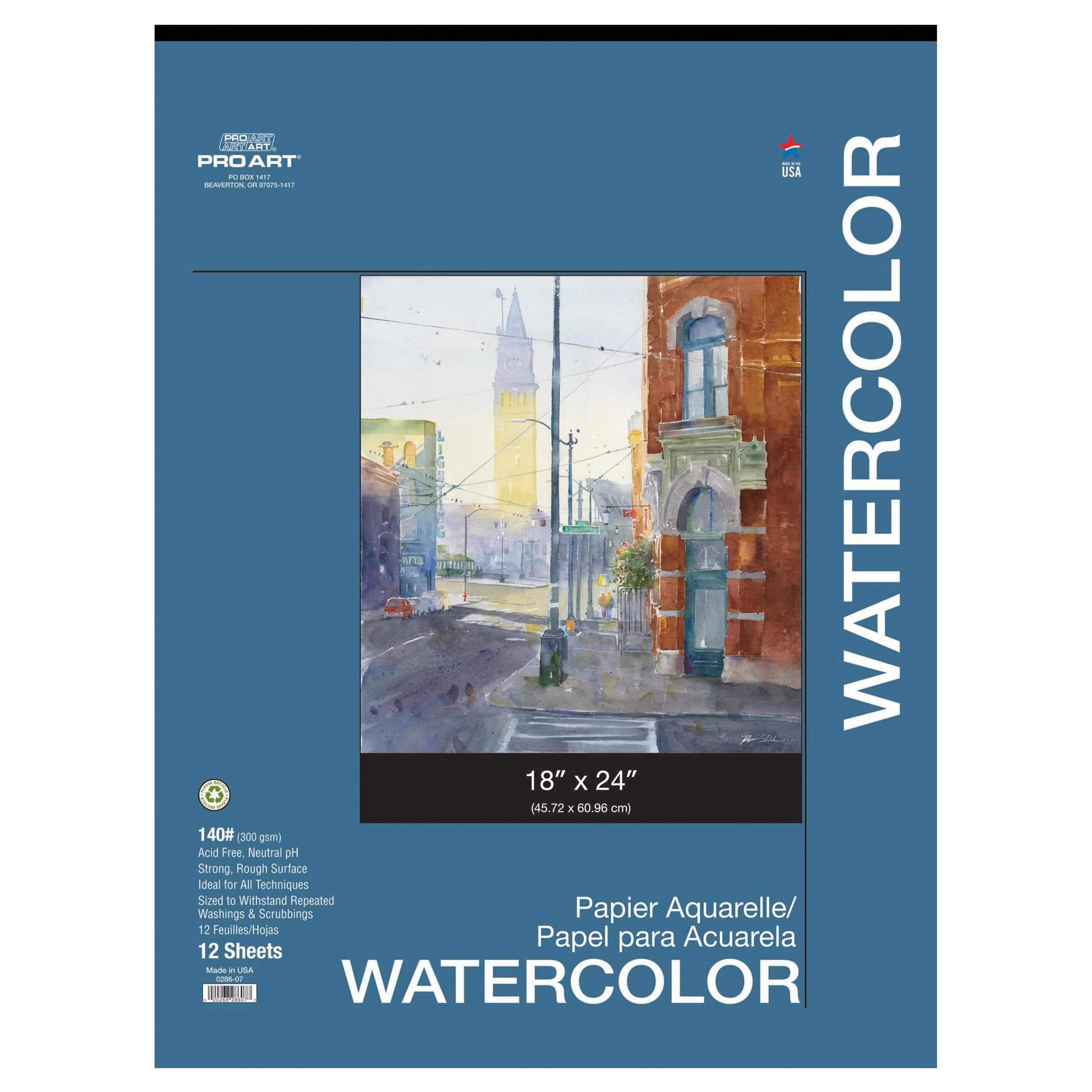 Watercolor and drawing pad cotton paper, 24 × 34 cm