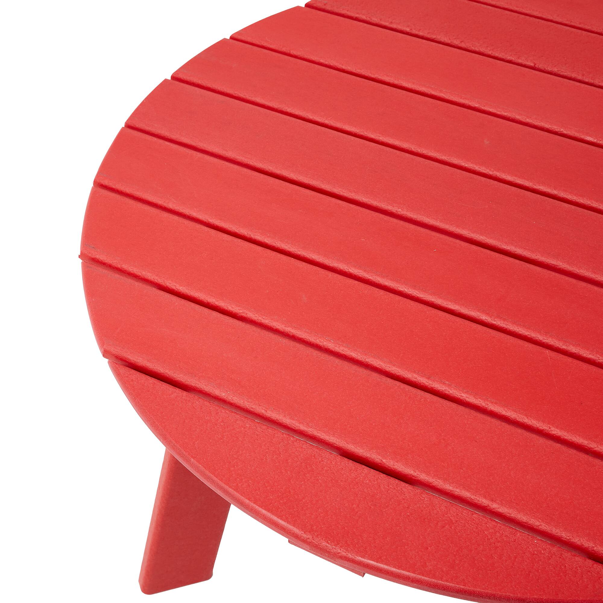 Glitzhome&#xAE; 32&#x22; Red Round Outdoor Coffee Table