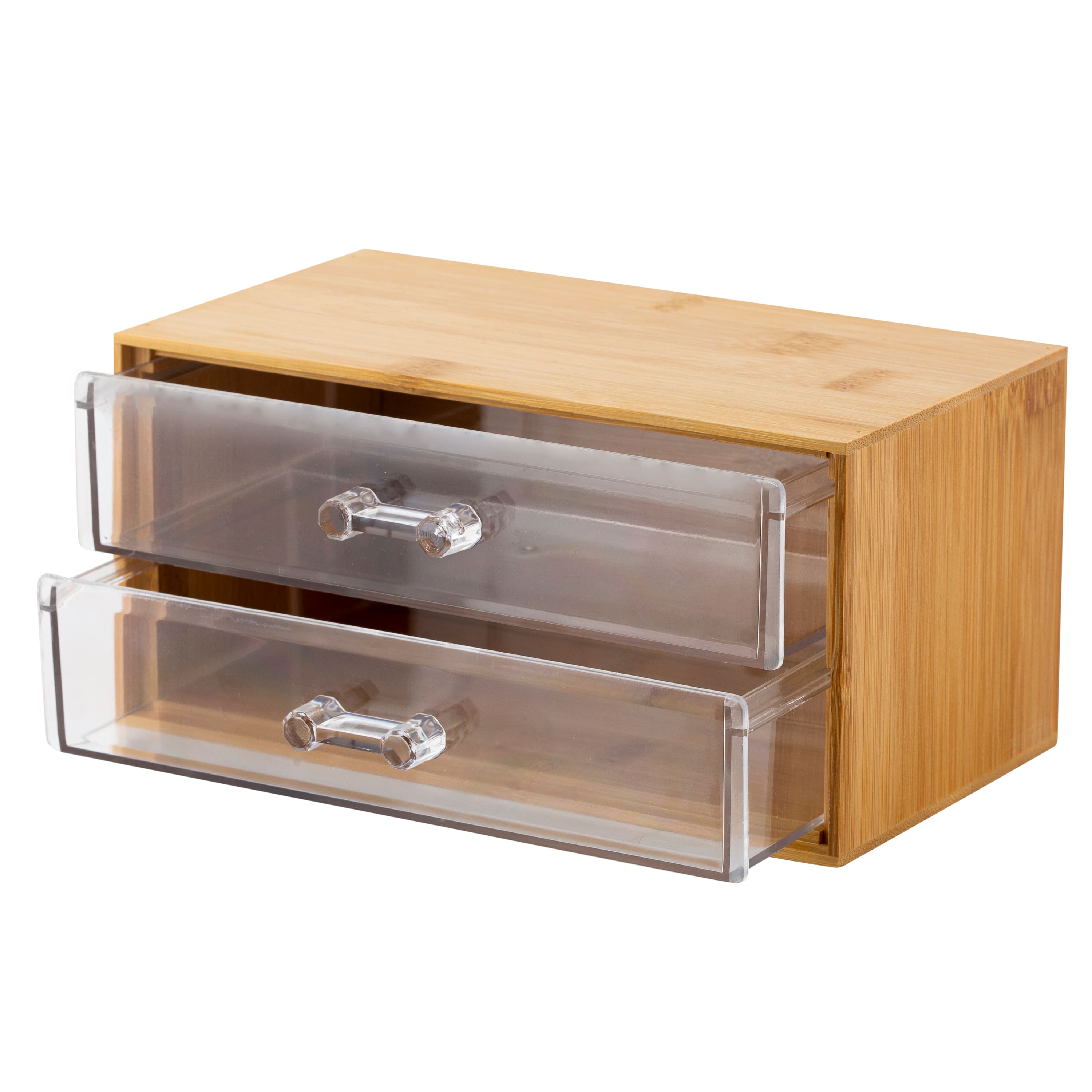 Simplify Bamboo 2-Tier Cosmetic &#x26; Jewelry Chest