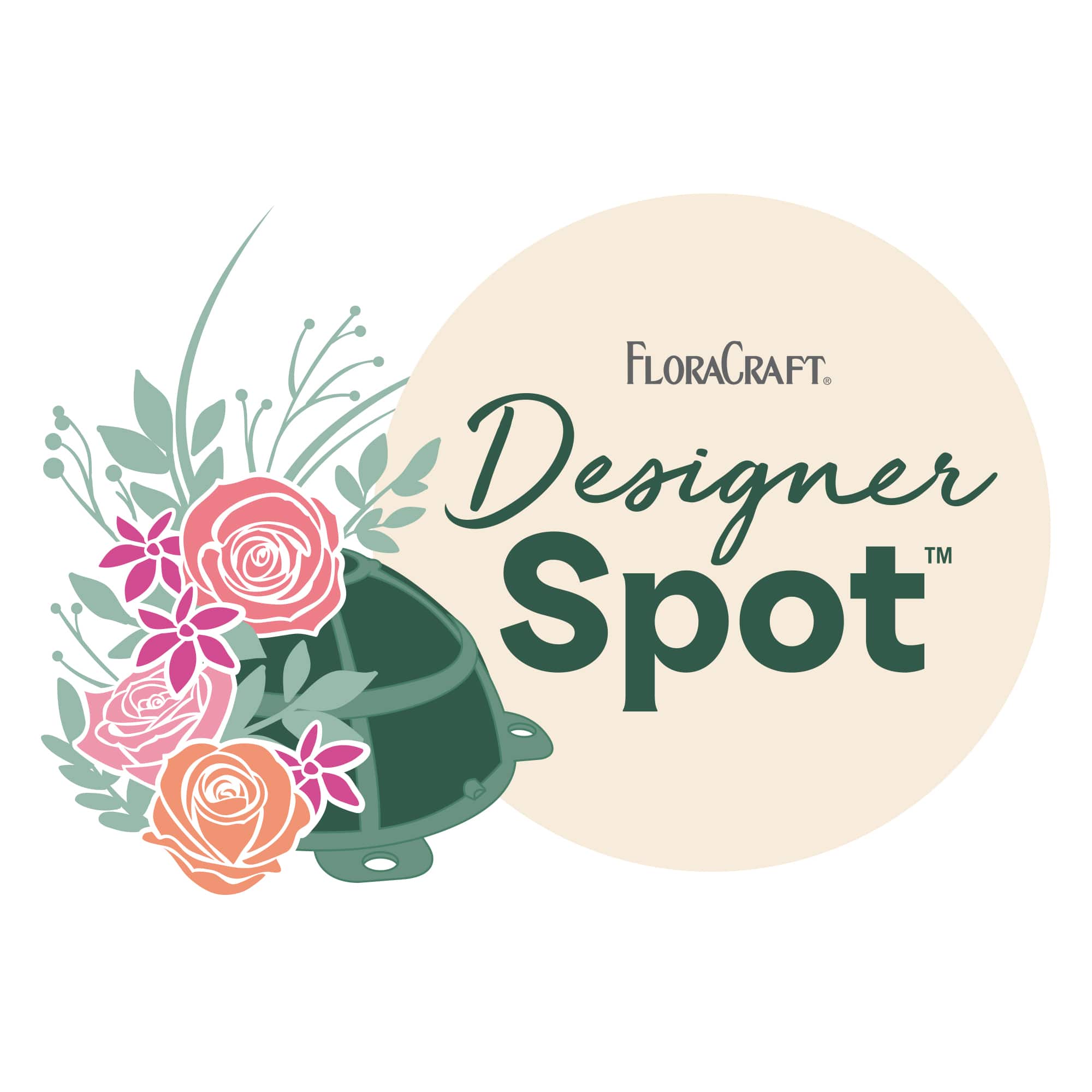FloraCraft&#xAE; 2&#x22; Green Artesia WetF&#x14D;M Designer Spot&#x2122;, 2ct.