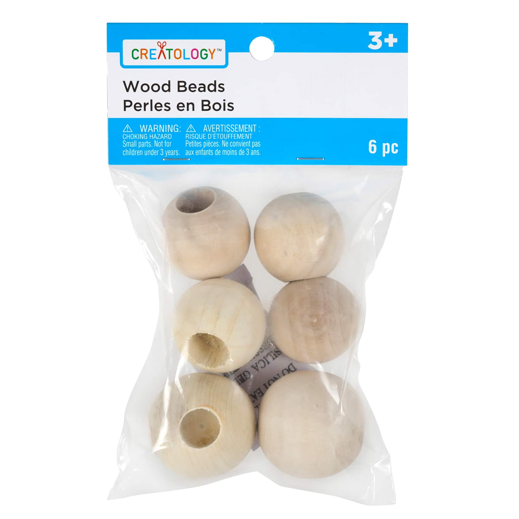 12 Packs: 6 ct. (72 total) Wood Head Beads by Creatology&#x2122;