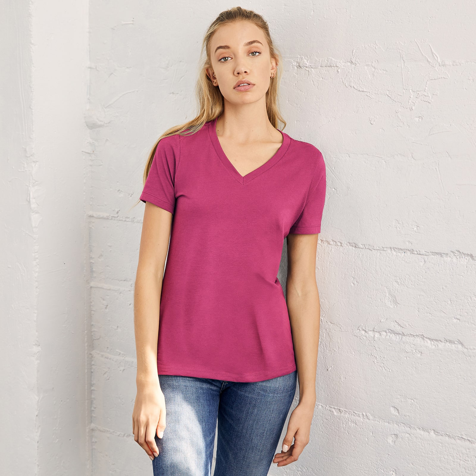 6 Pack: BELLA+CANVAS® Short Sleeve Women's V-Neck T-Shirt