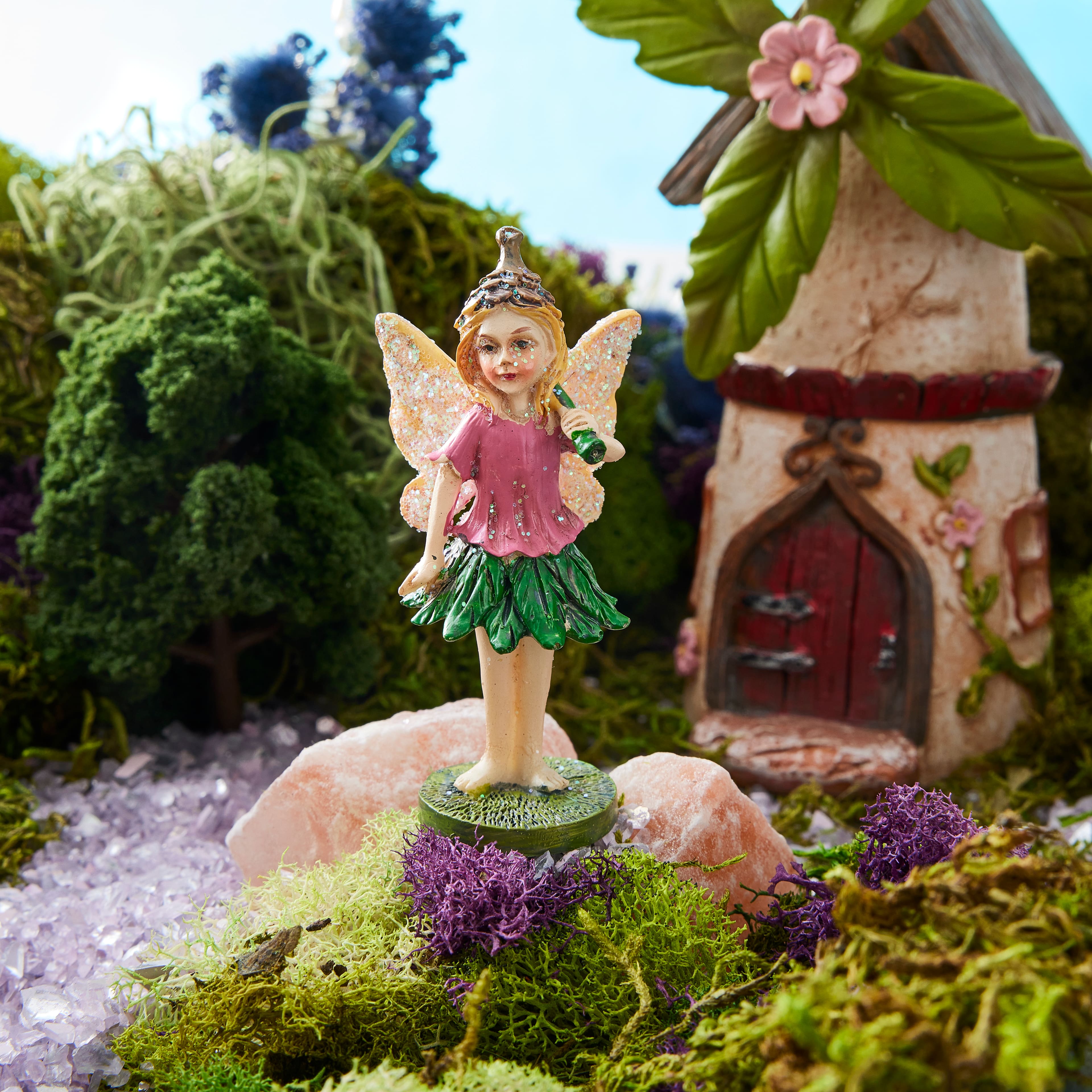 Miniature Standing Pixie with Flower by Make Market&#xAE;