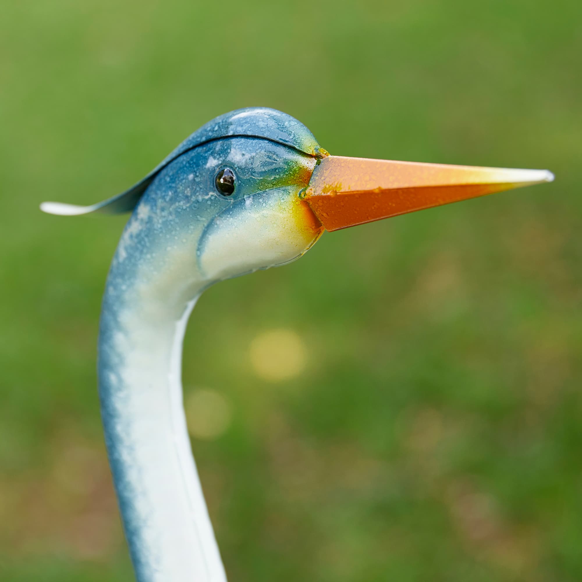 Glitzhome® 40" Metal Standing Crane Garden Statue with Stakes