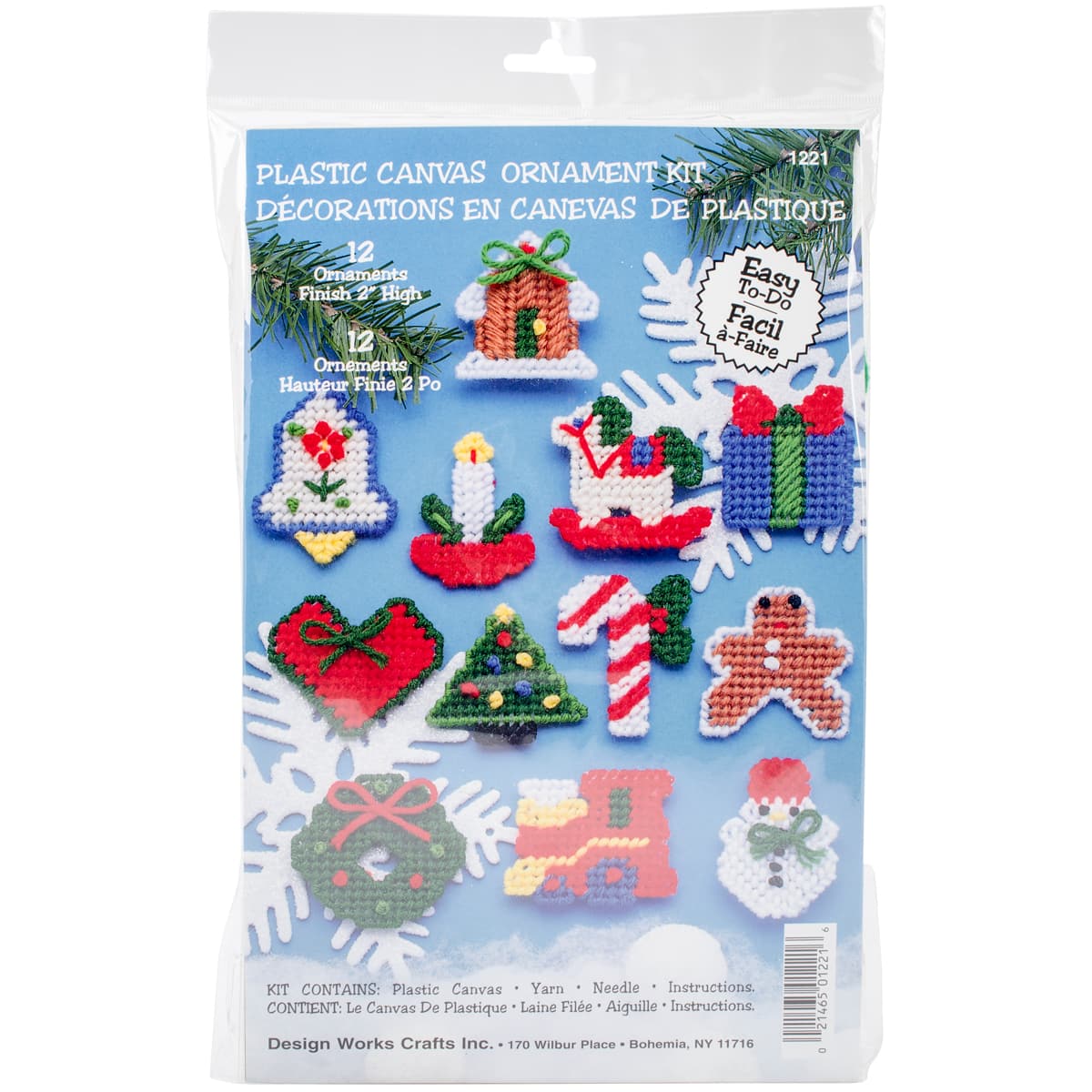 Design Works&#x2122; Country Christmas Plastic Canvas Ornament Kit