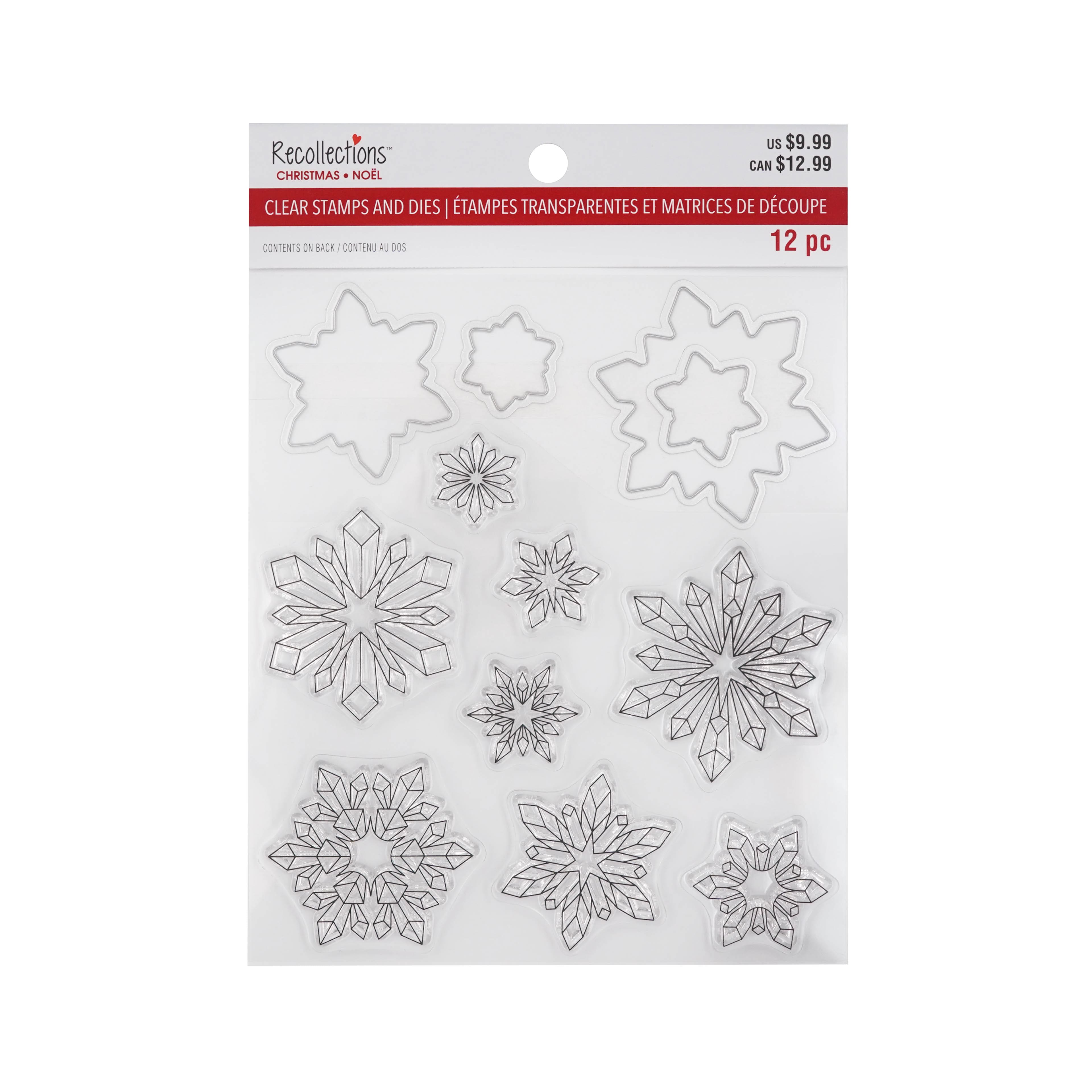 Snowflake Clear Stamp &#x26; Die Set by Recollections&#x2122;