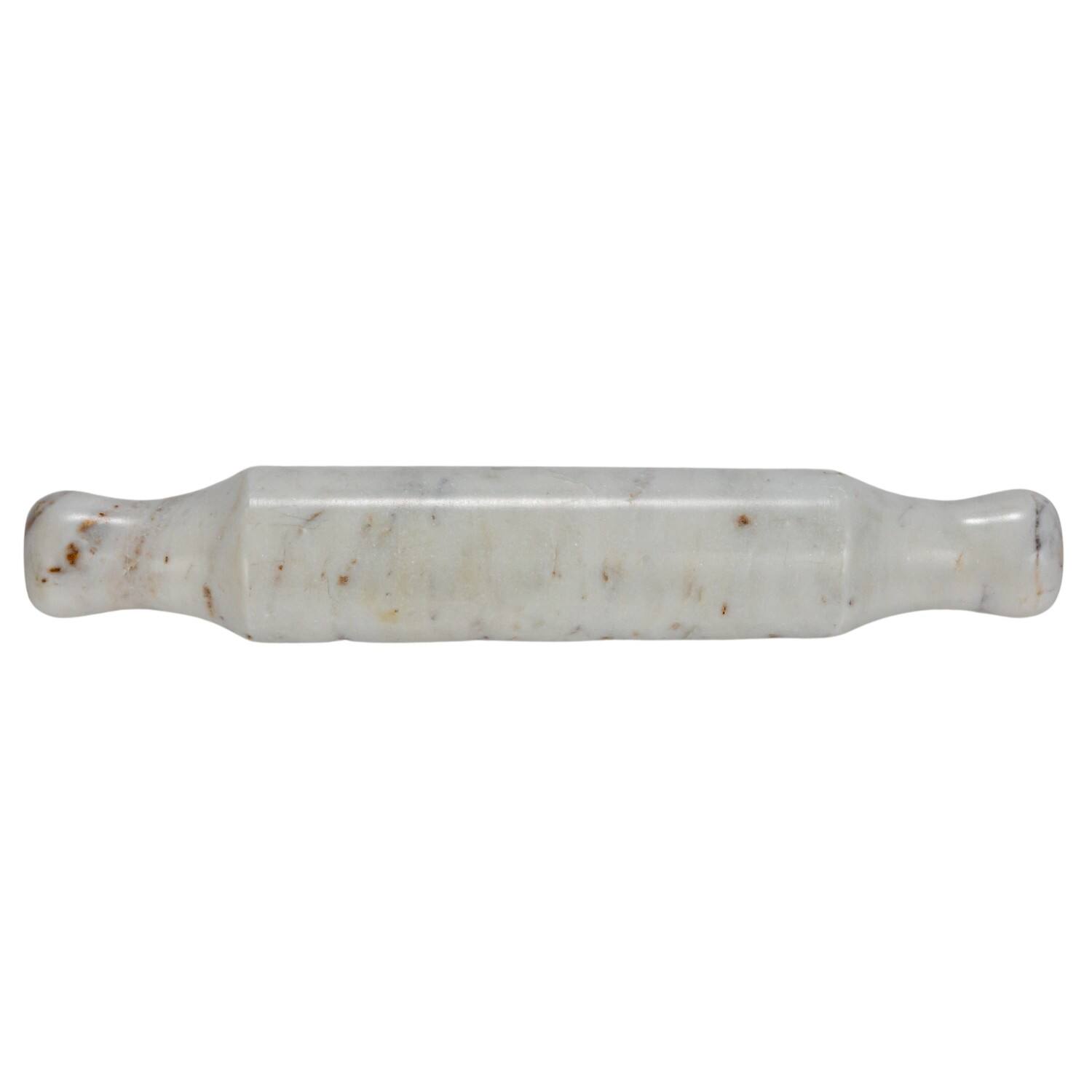 Hello Honey&#xAE; 12&#x22; White Marble Kitchen Rolling Pin