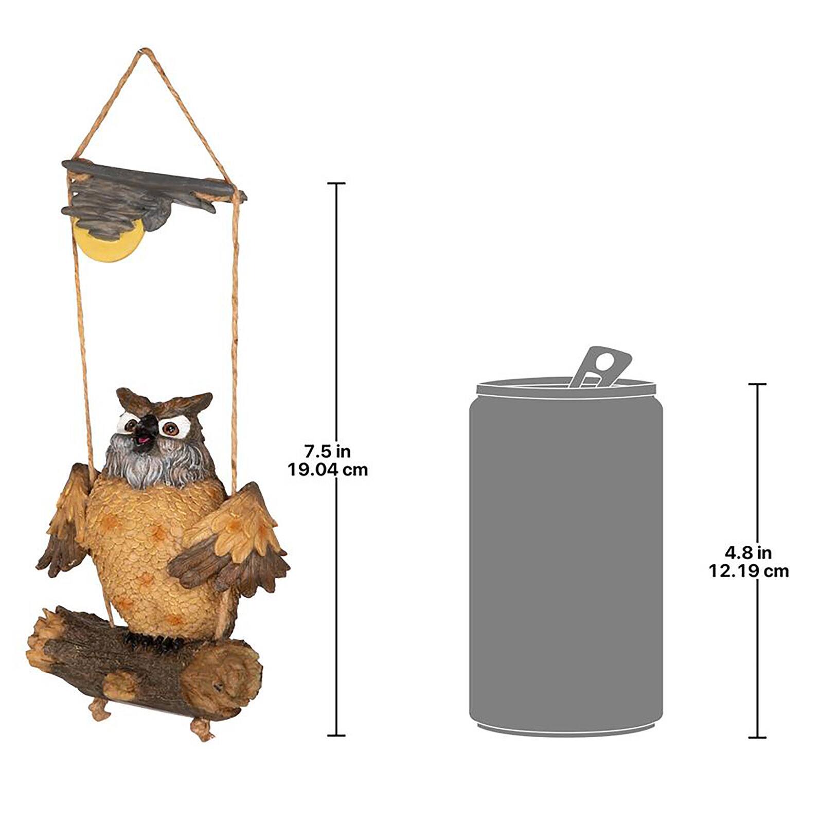 Design Toscano 7.5" Howie the Hoot Owl Swinging Sculpture