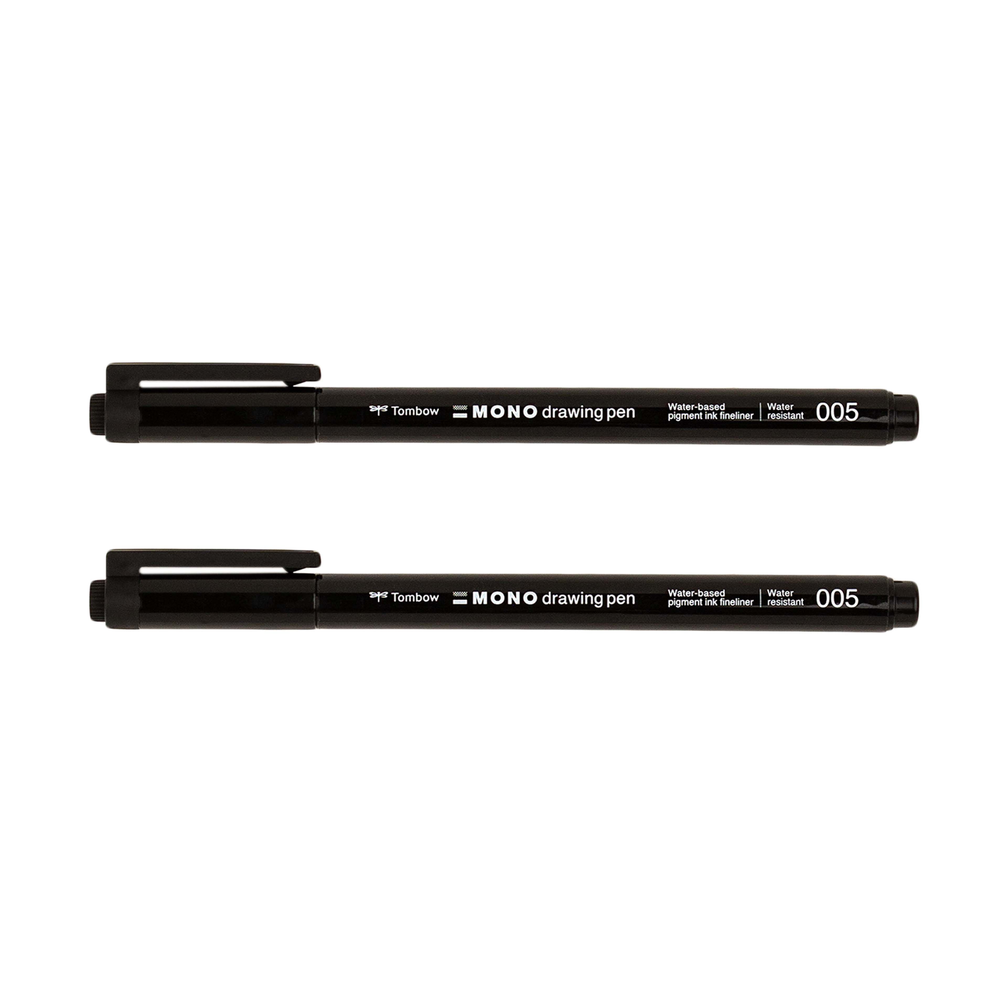 Tombow MONO 005 Black Drawing Pens, 2ct.