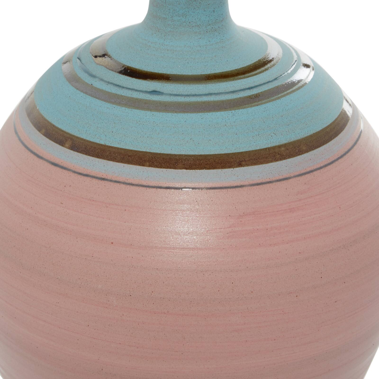 Pink Ceramic Contemporary Vase 15" x 9" x 9"