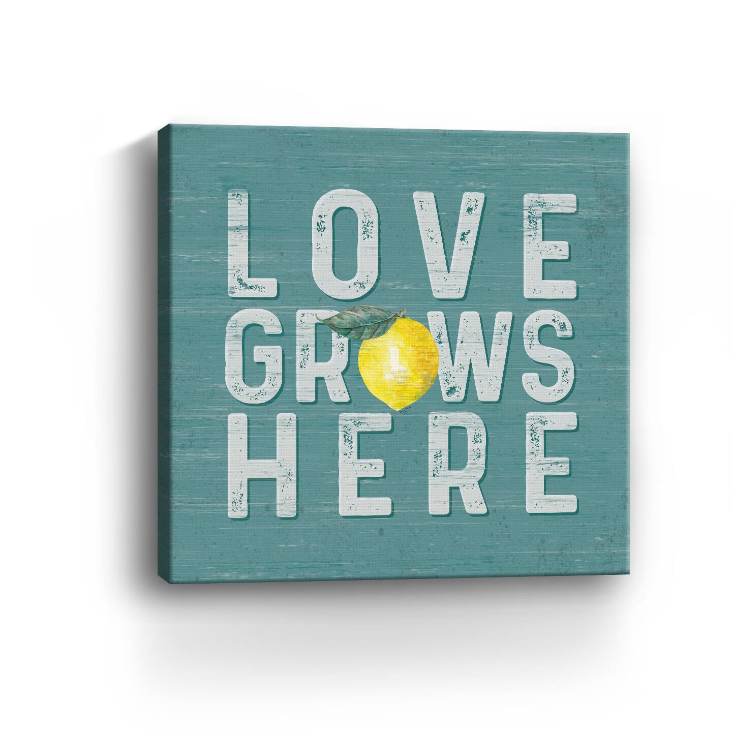 Happy Thoughts VI On Teal Canvas Giclee