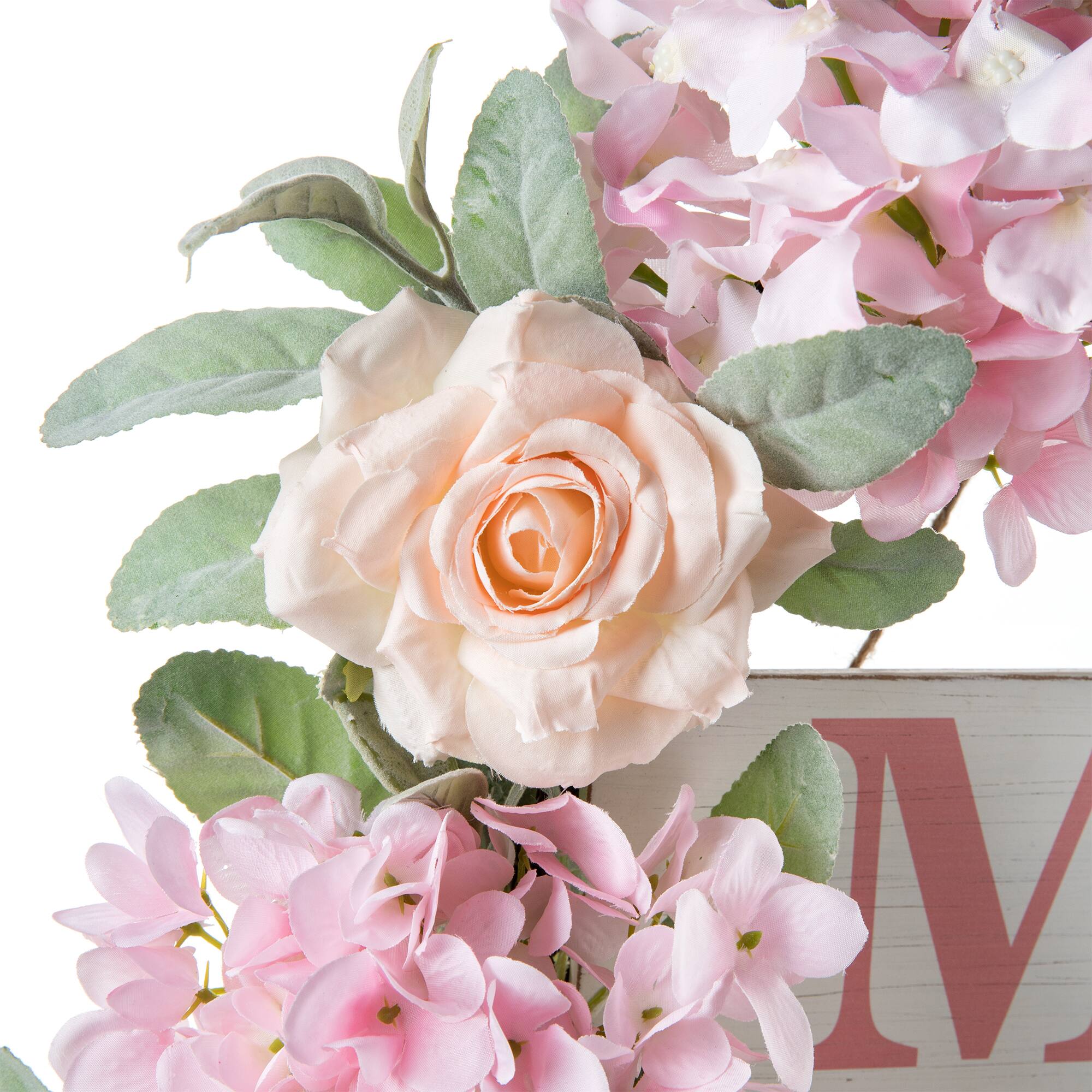 Glitzhome&#xAE; 22&#x22; Mother&#x27;s Day Floral Wreath