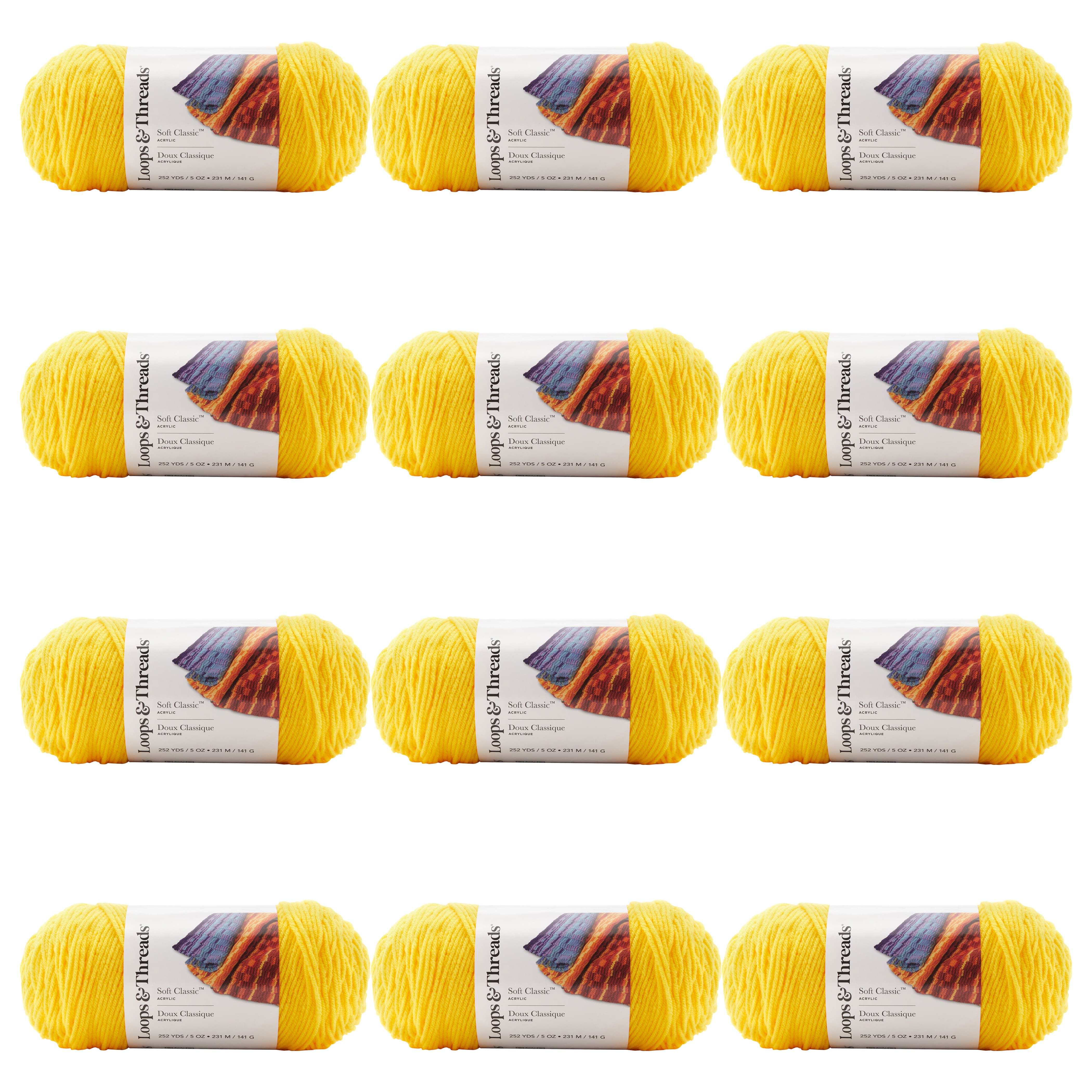 12 Pack: Soft Classic™ Neon Yarn by Loops & Threads®
