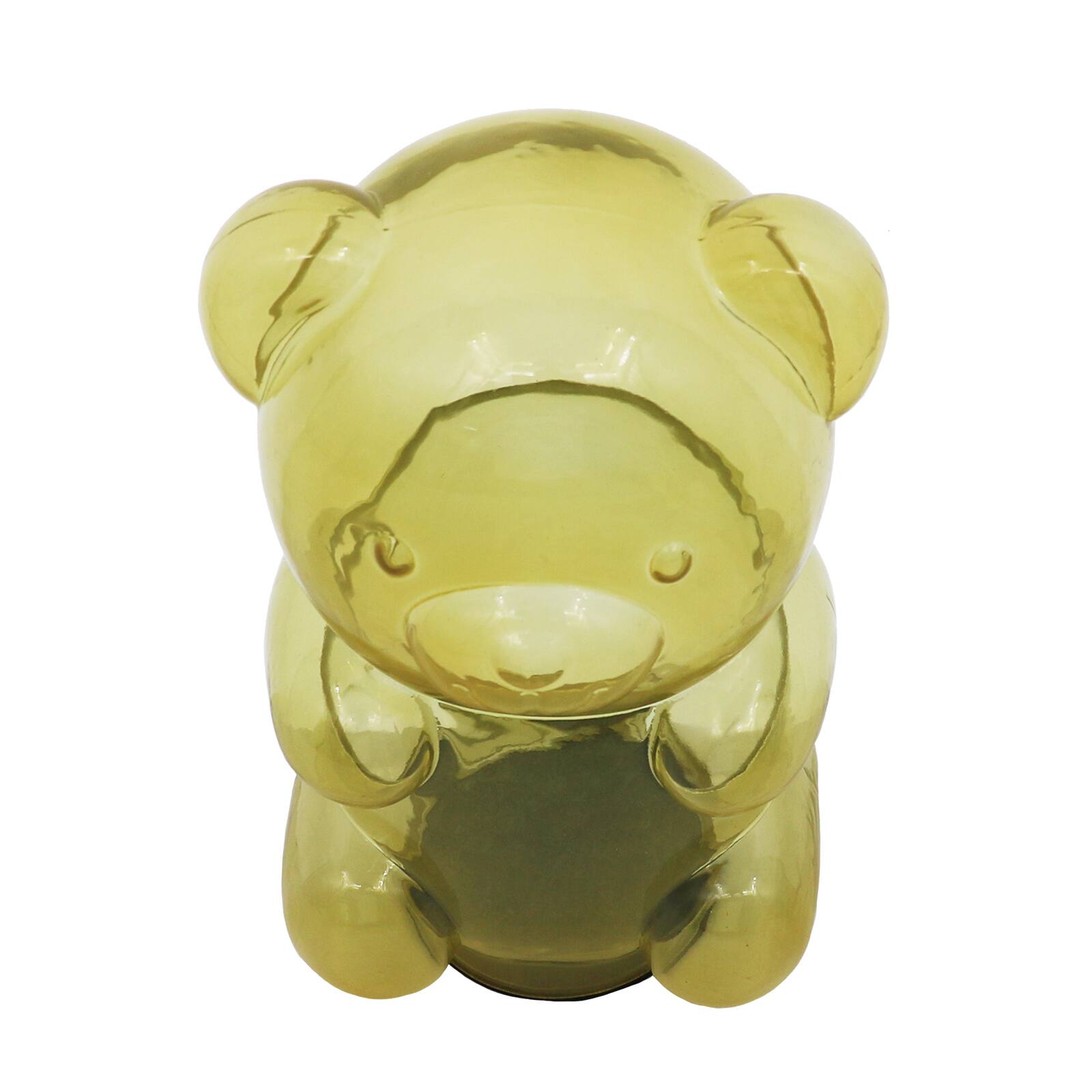 8&#x22; Yellow Glass Bear Tabletop D&#xE9;cor by Ashland&#xAE;