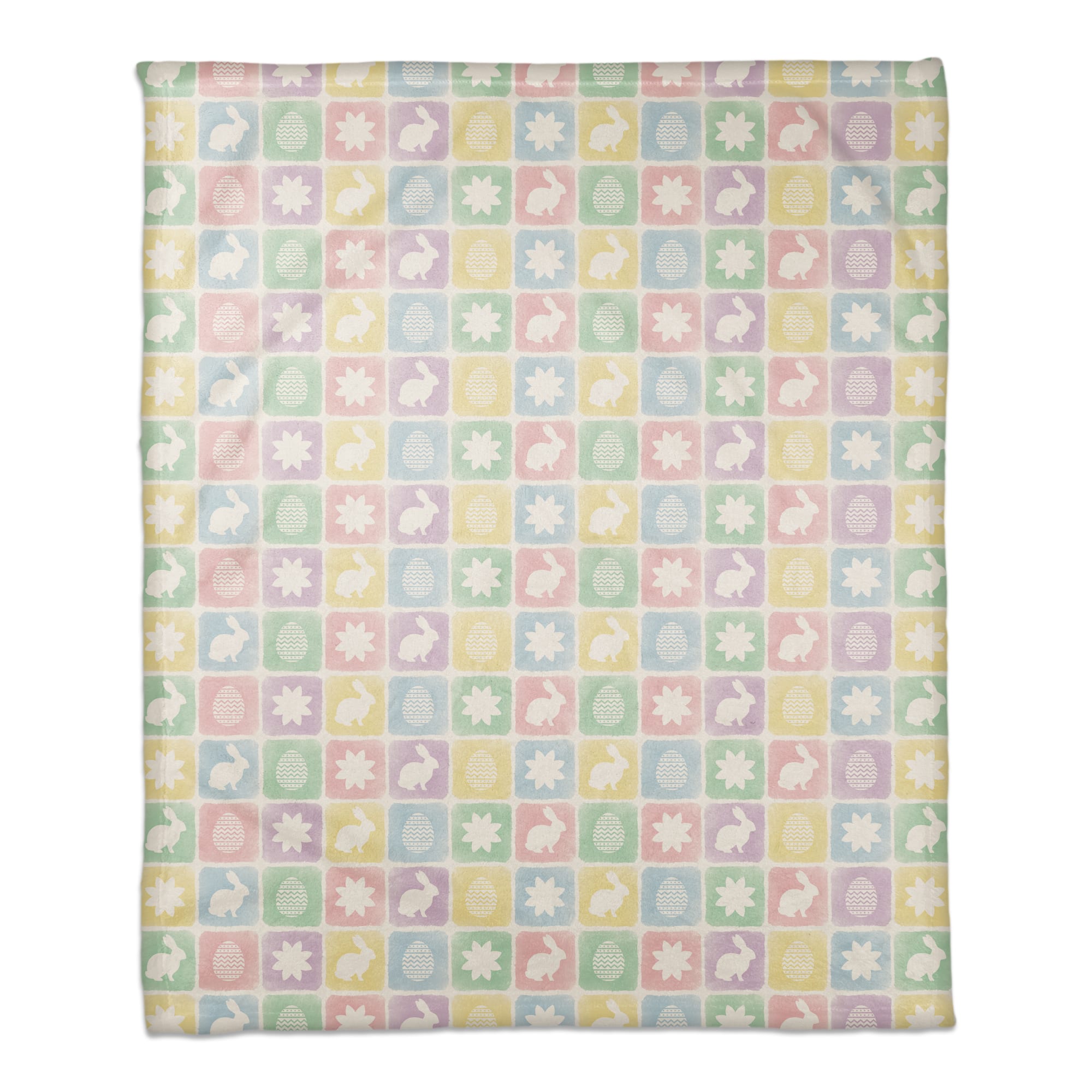 Easter Block Pattern 50" x 60" Sherpa Fleece Blanket