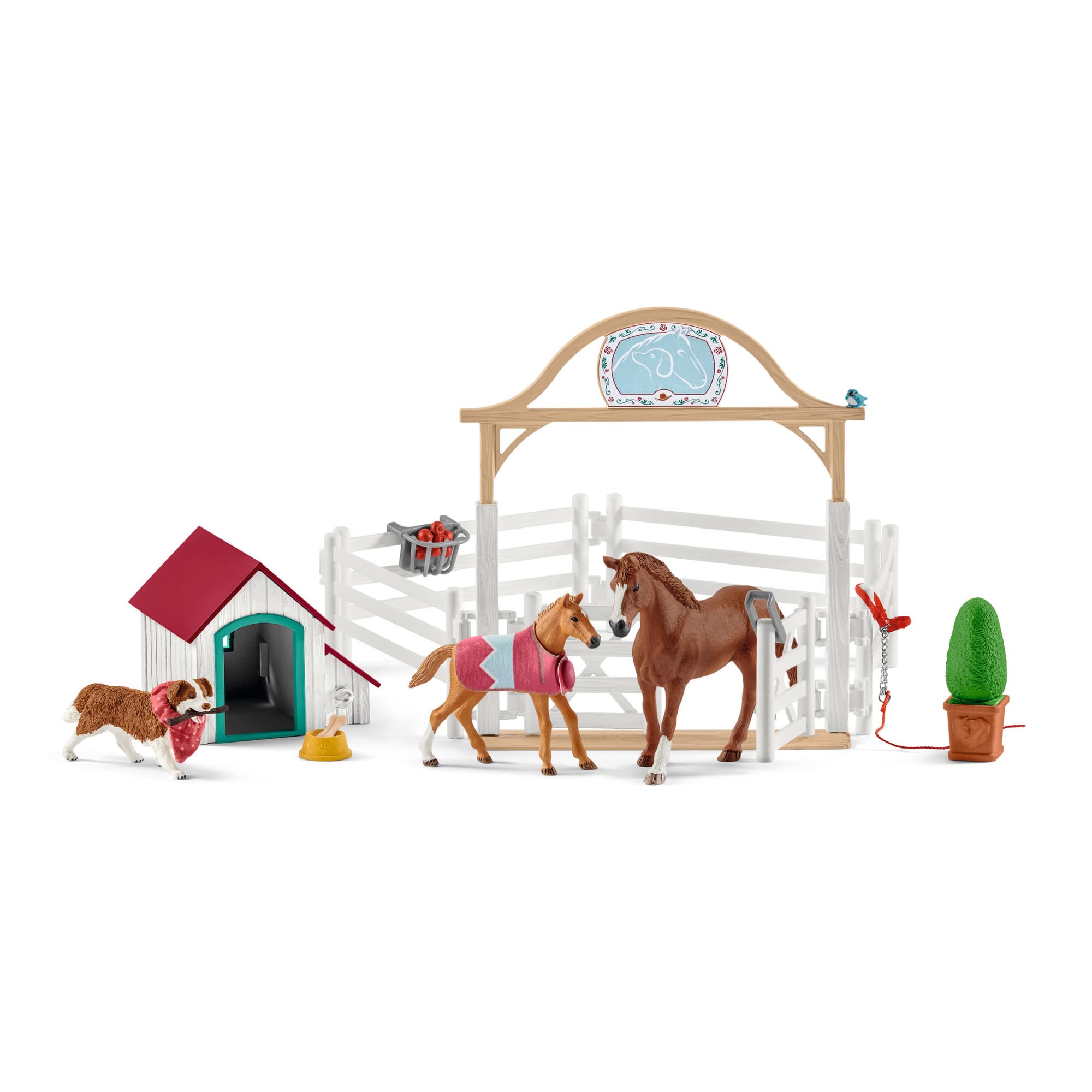 Schleich Horse Club Hannah's Guest Horses with Ruby the Dog Playset
