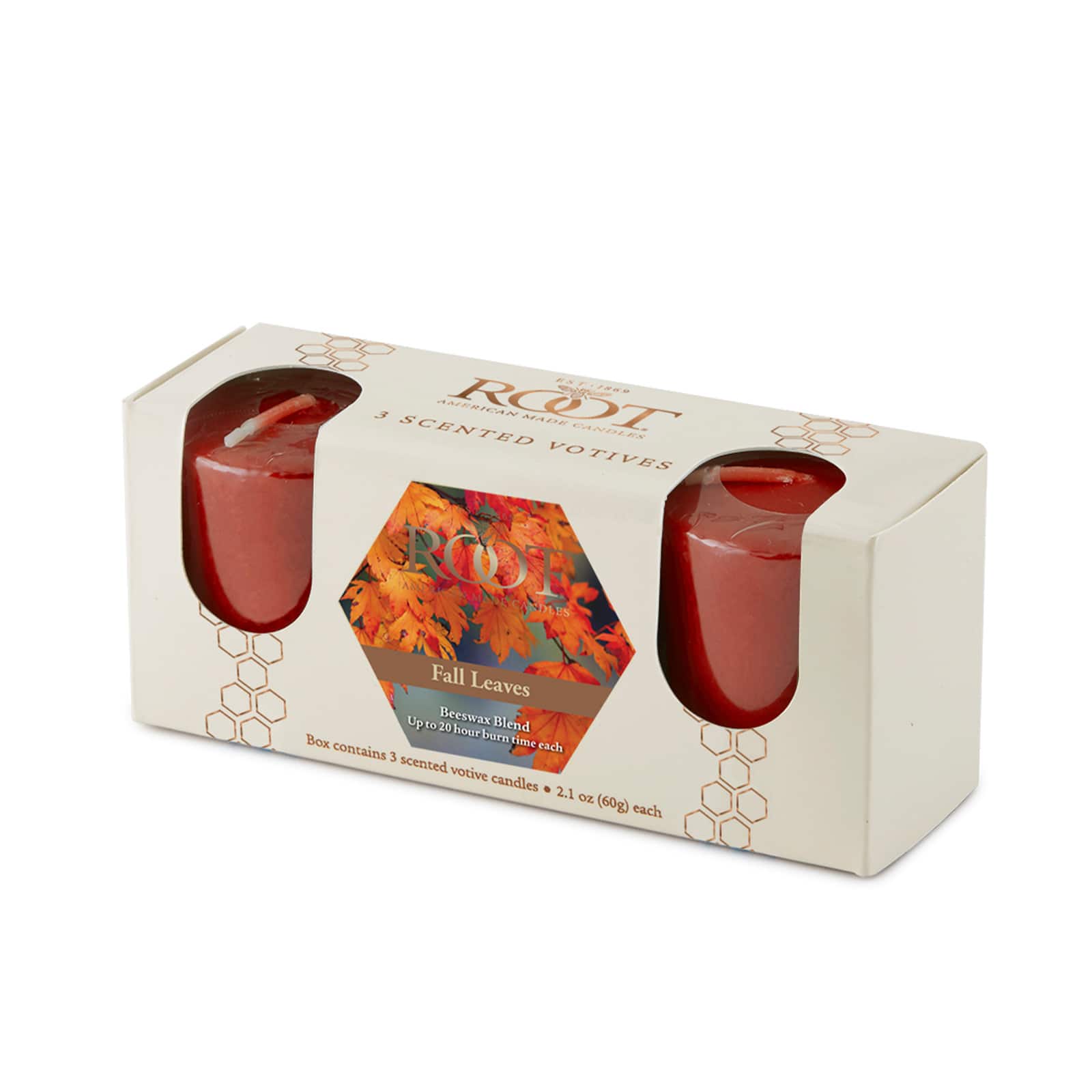 Root Candles Scented 20 Hour Beeswax Blend Votive Candles Gift Box