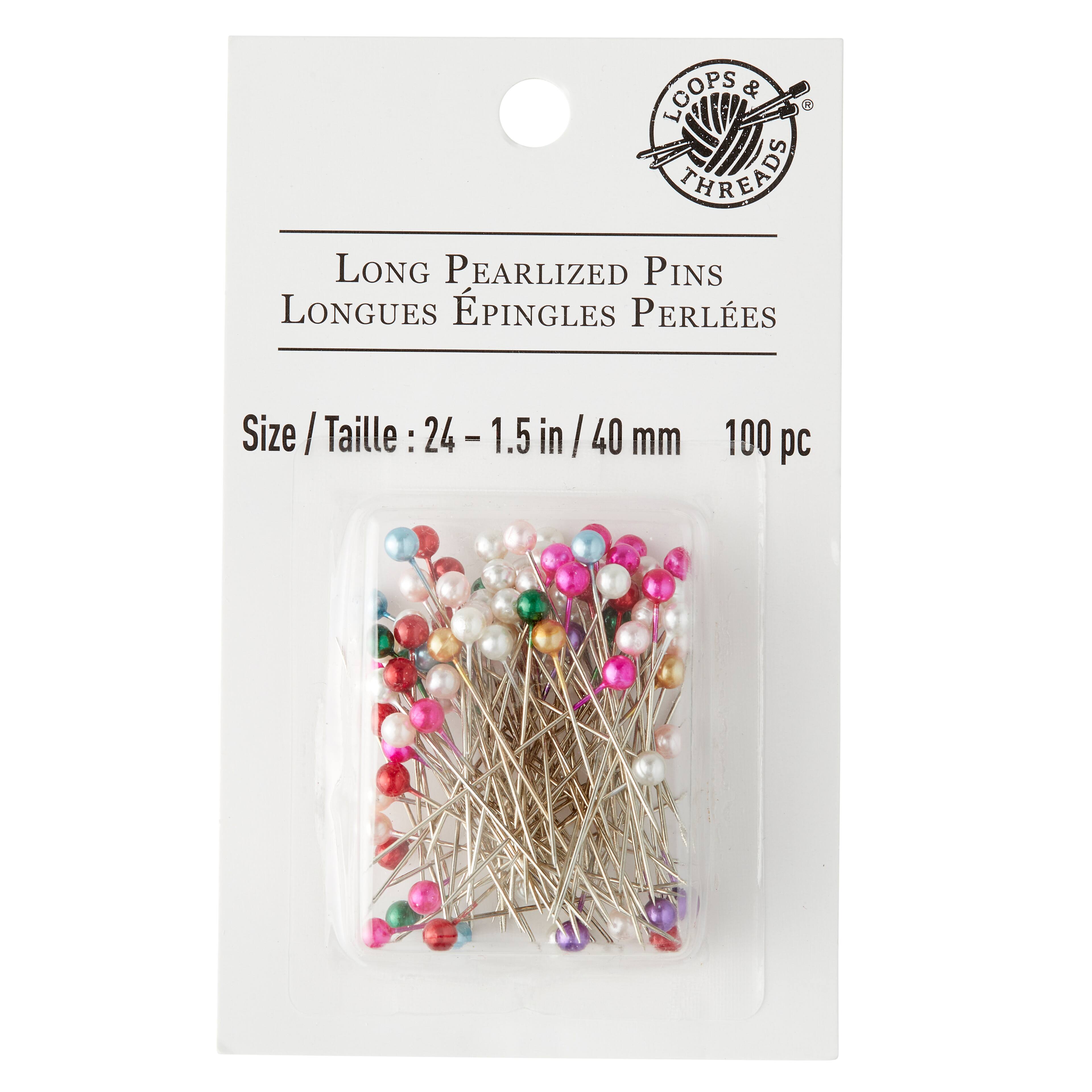 Sewing Pins, 1.5in Straight Pins for Fabric, Multicolor Pearlized