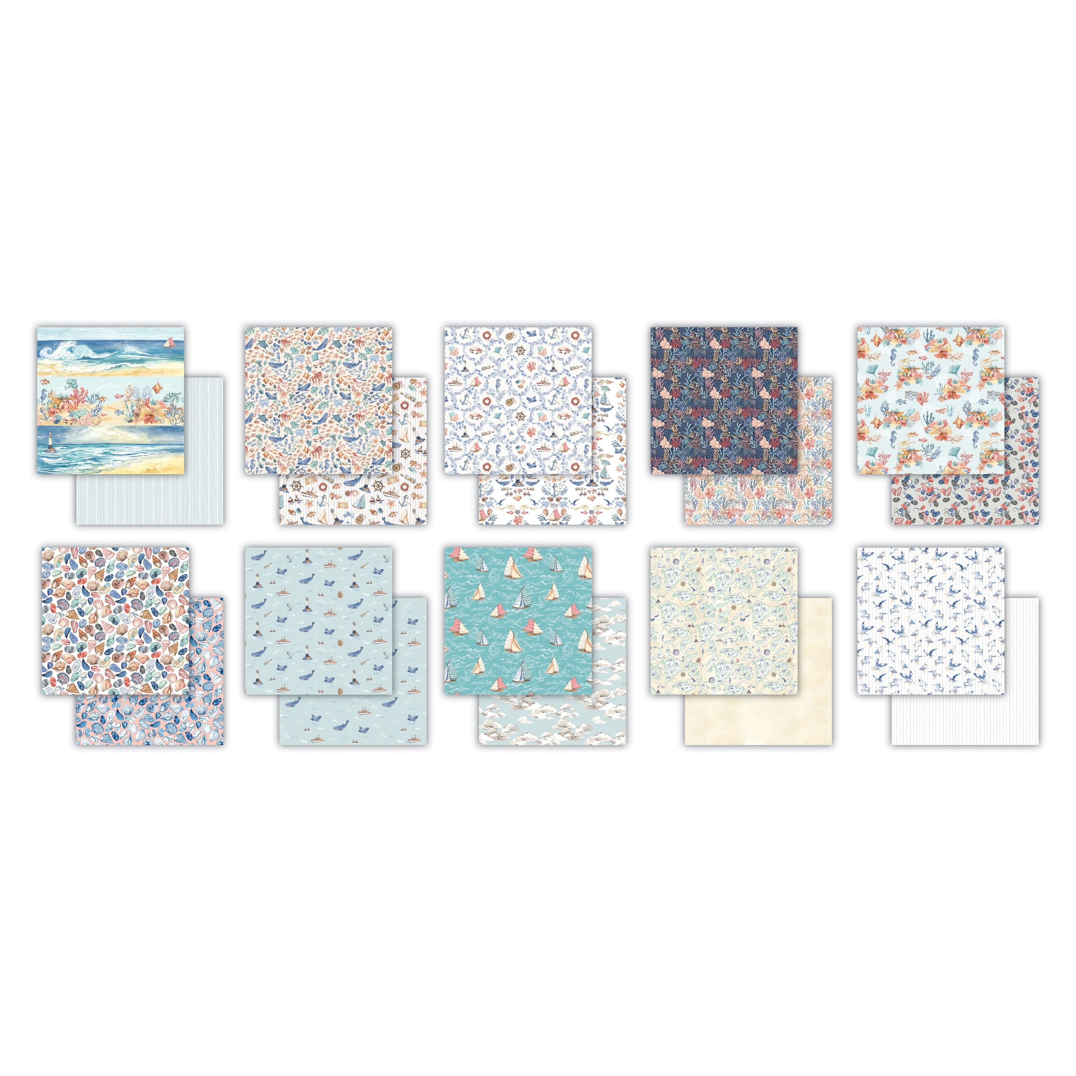 Craft Consortium Double-Sided Paper Pad 12&#x22; x 12&#x22; 40 ct. Ocean Tale