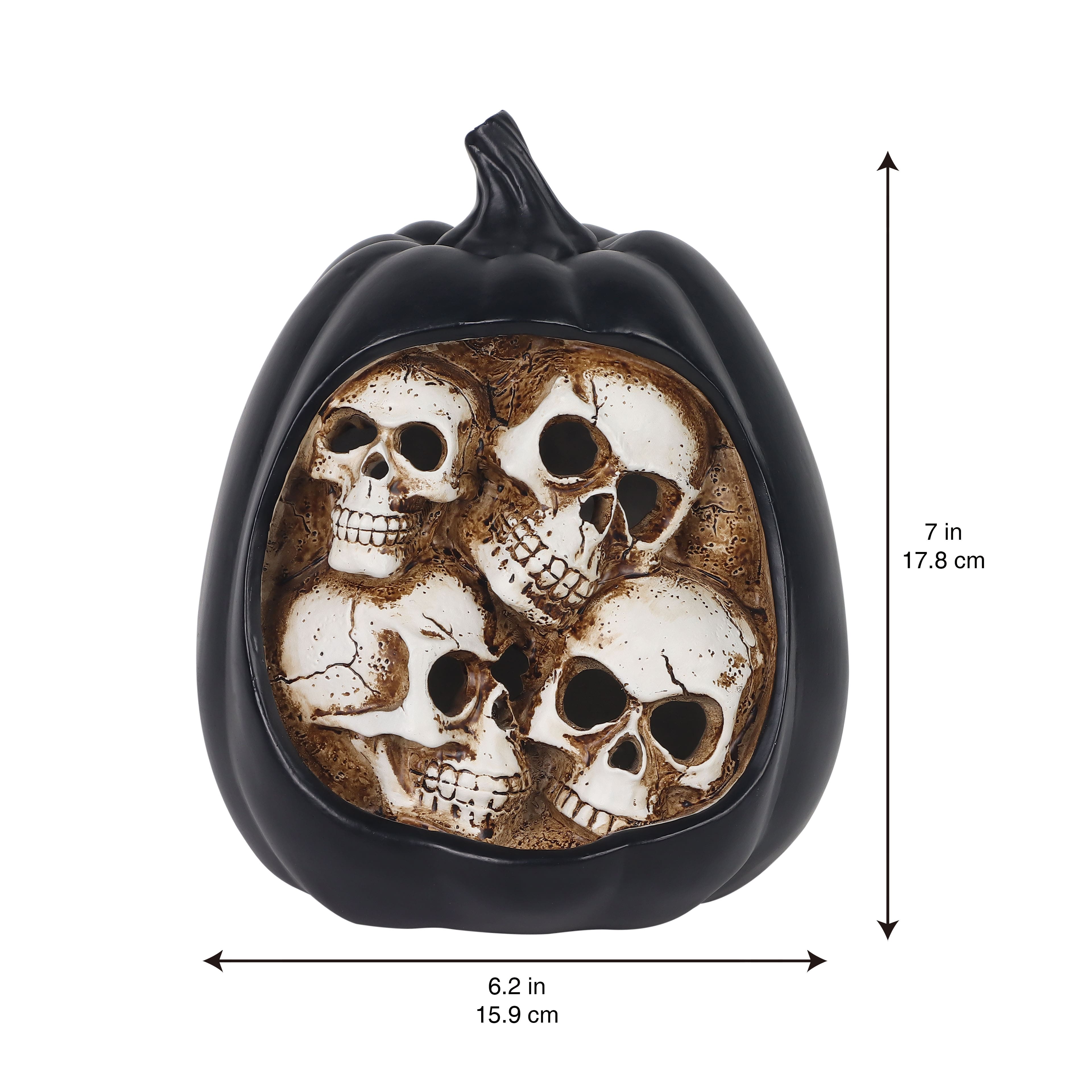 7&#x22; Skull Pumpkin LED Tabletop Accent by Ashland&#xAE;