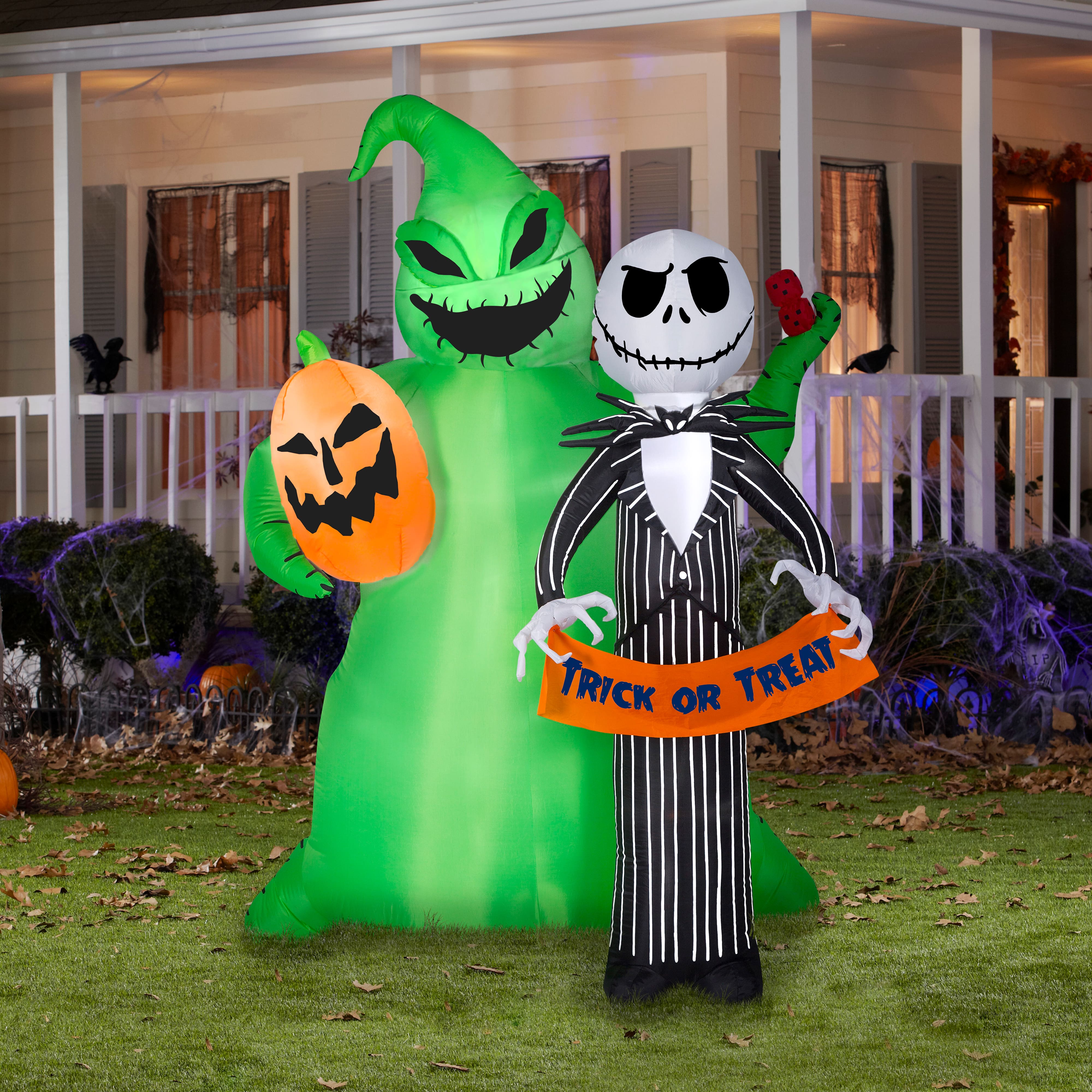 6.5ft. Airblown&#xAE; Inflatable Halloween Jack Skellington with Oogie Boogie 