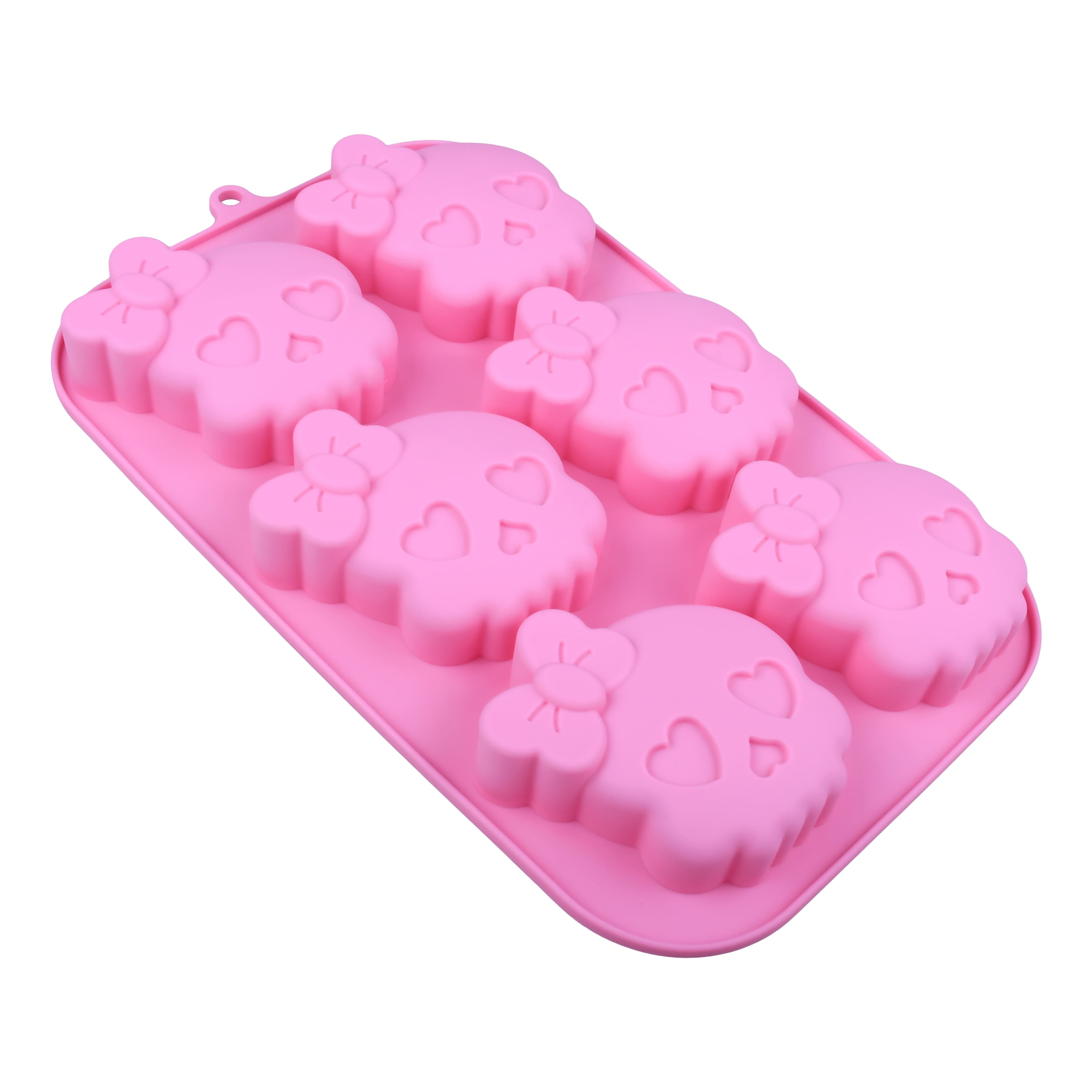 Skull with Bow Silicone Treat Mold by Makery&#x2122;