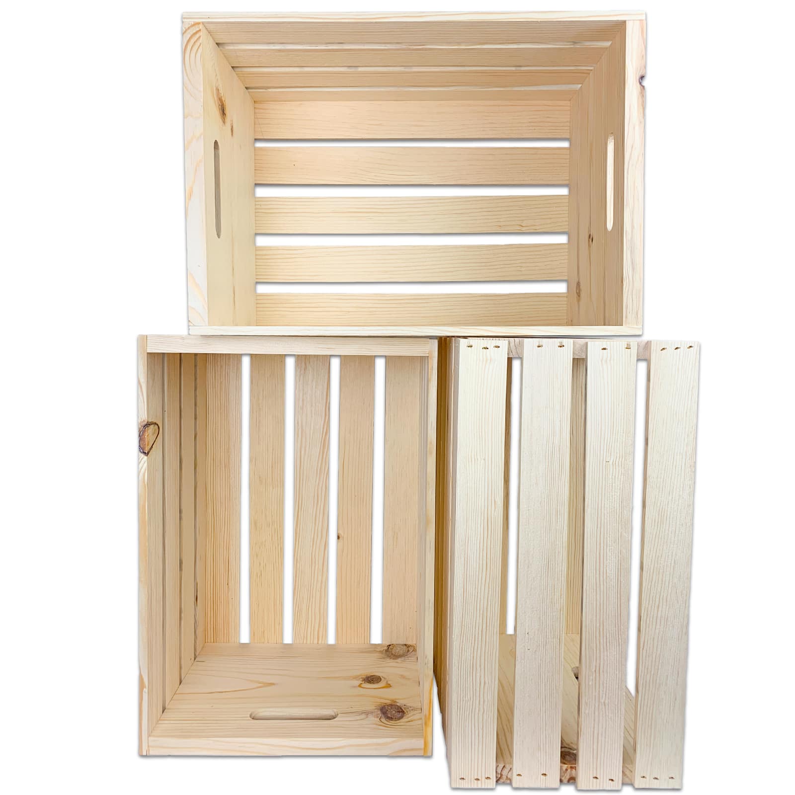 Wilson&#xAE; Enterprises 18&#x22; x 10&#x22; Pine Handle Crates, 3ct.