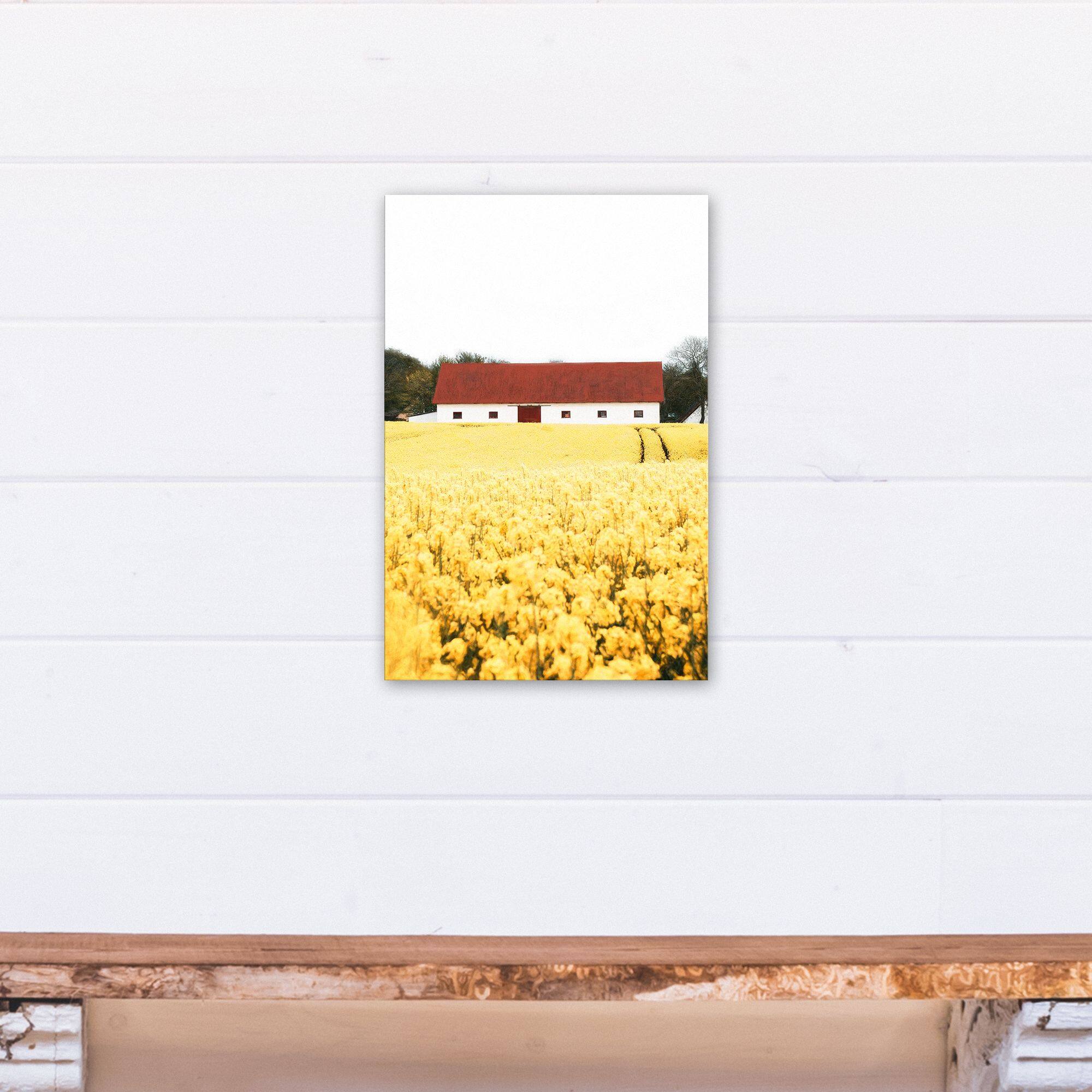 Painted Country Cottage 12&#x22; x 18&#x22; Canvas Wall Art