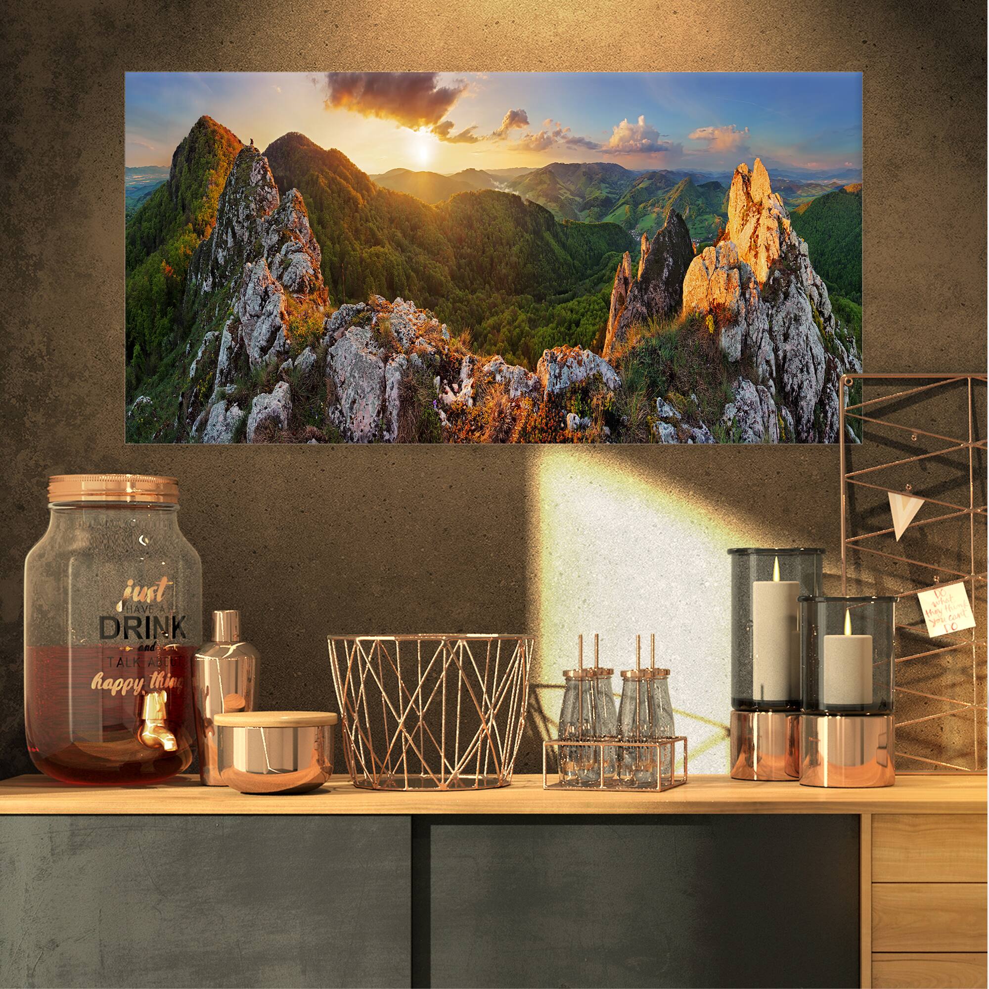 Designart - Panorama Mountains Slovakia - Landscape Canvas Art Print