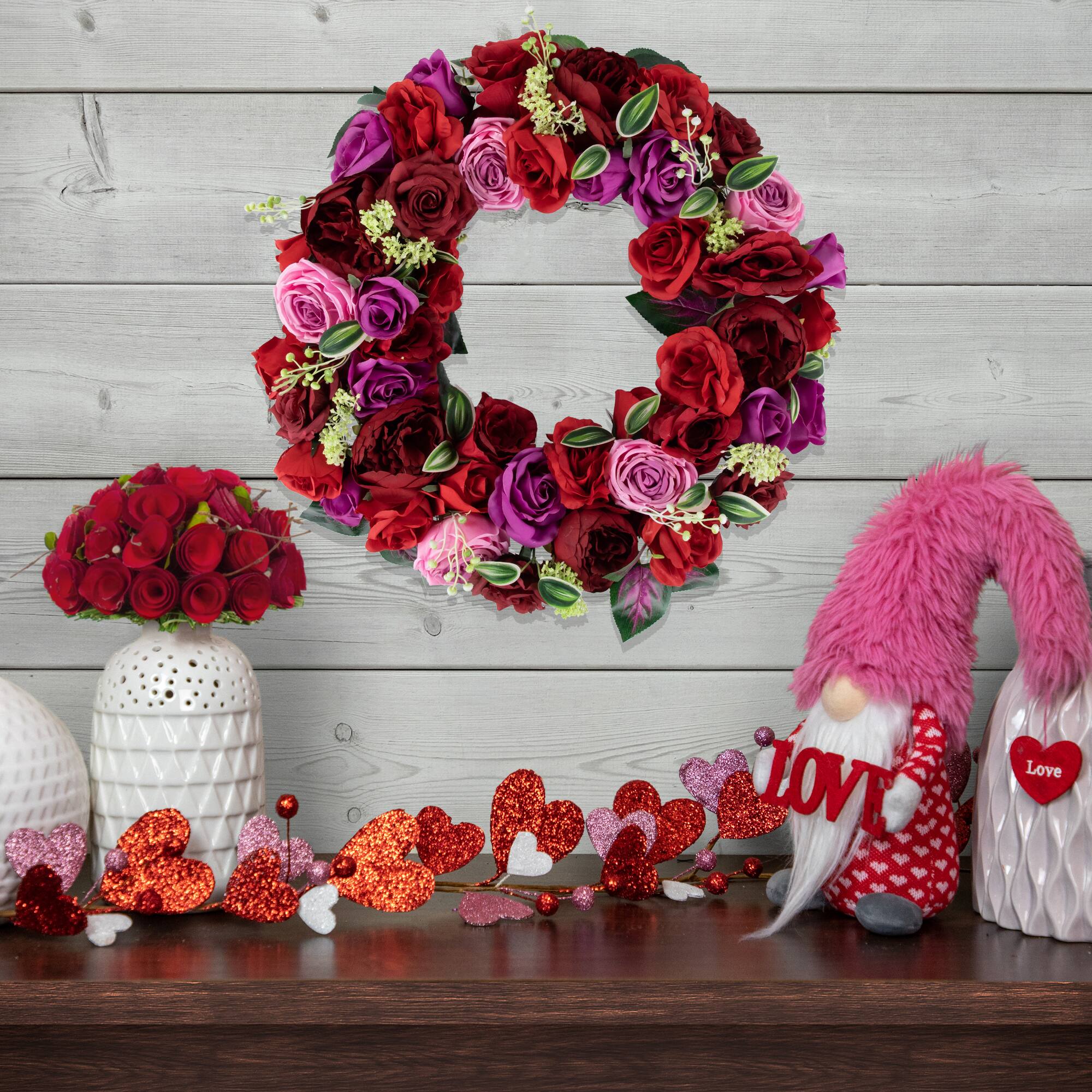 24" Mixed Rose Wreath