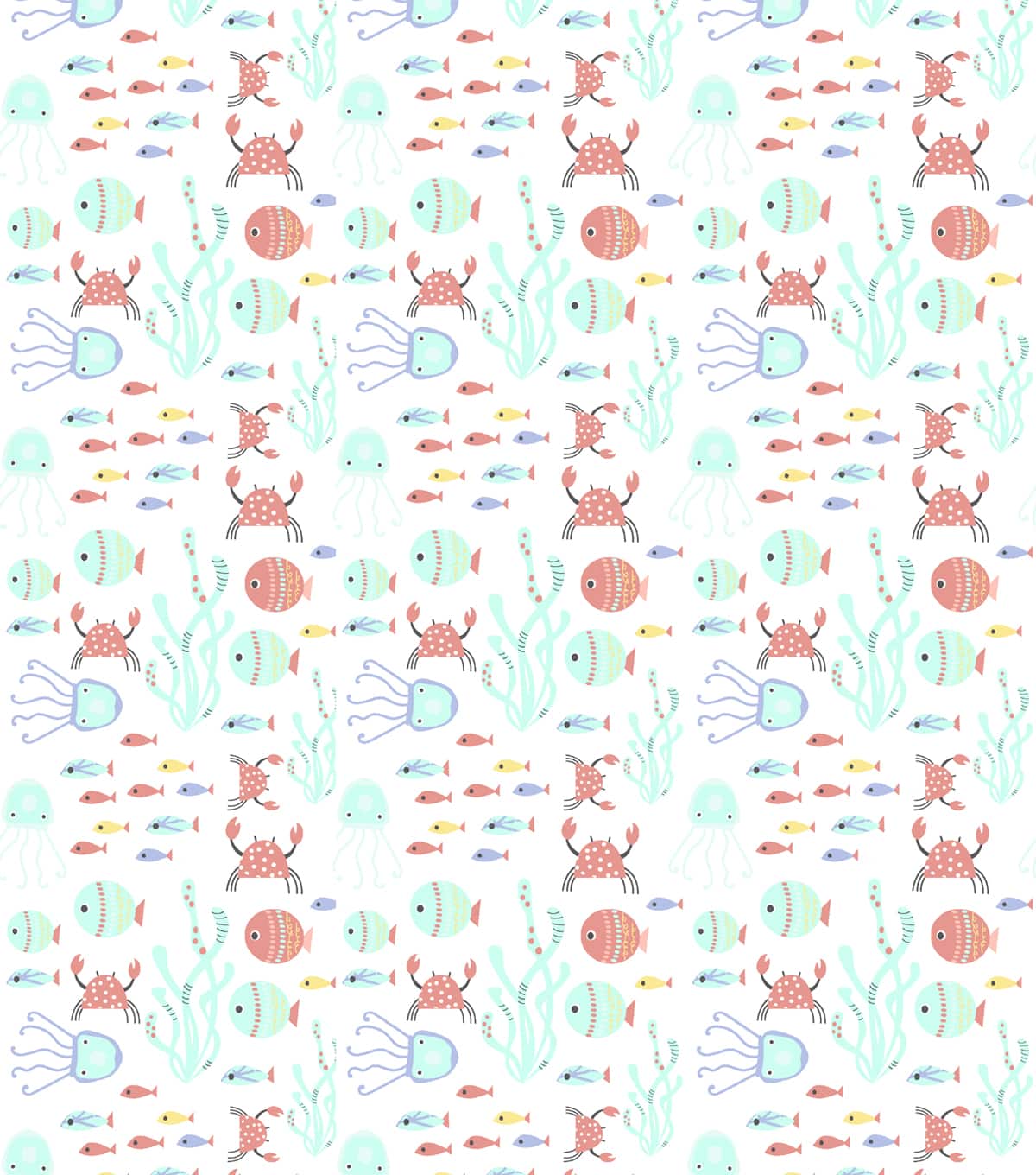 Springs Creative Mermaid Fun Down Under Cotton Fabric