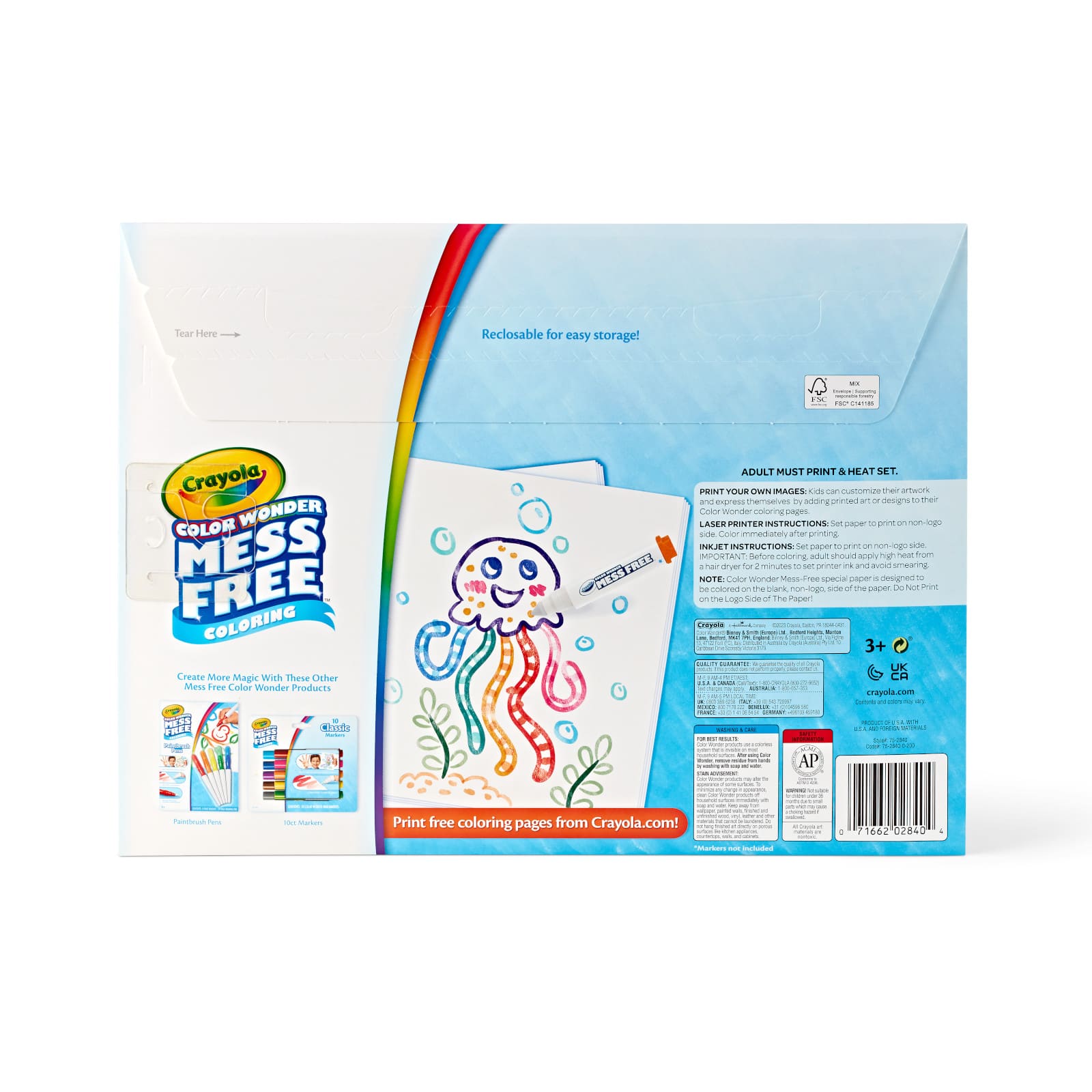 6 Packs: 50 ct. (300 total) Crayola&#xAE; Color Wonder&#xAE; Mess Free&#x2122; Blank Printable Coloring Pages